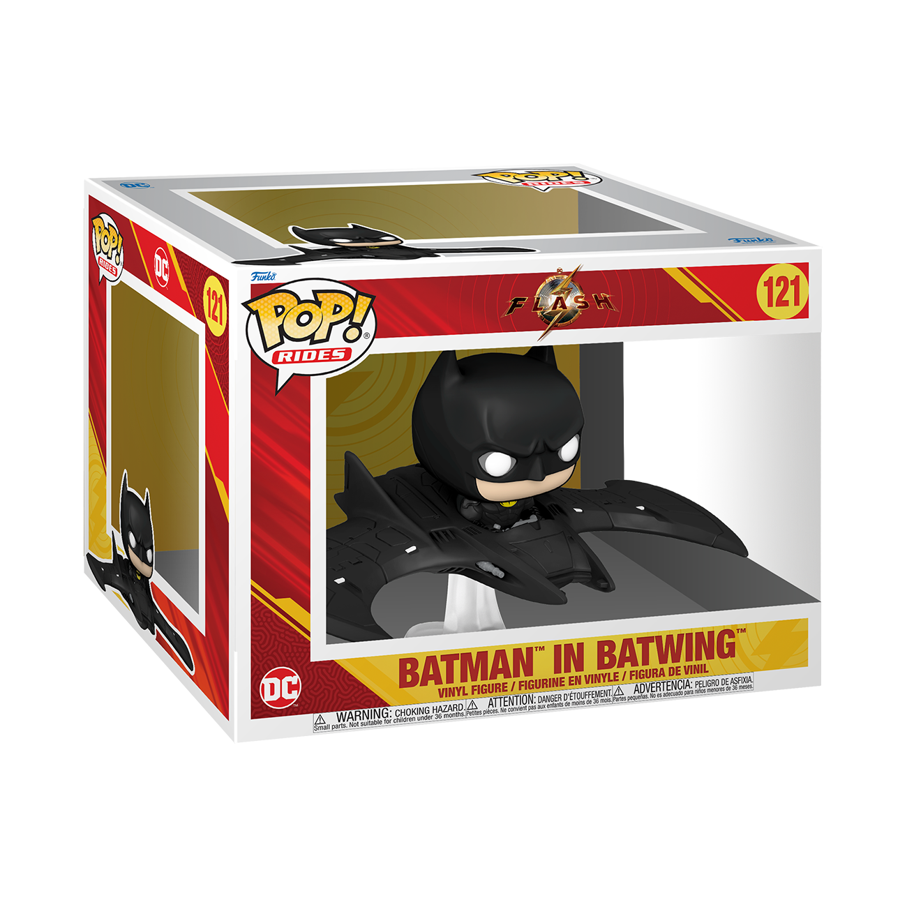 Funko POP! Rides: The Flash Batman in Batwing 5.3-in Vinyl Figure