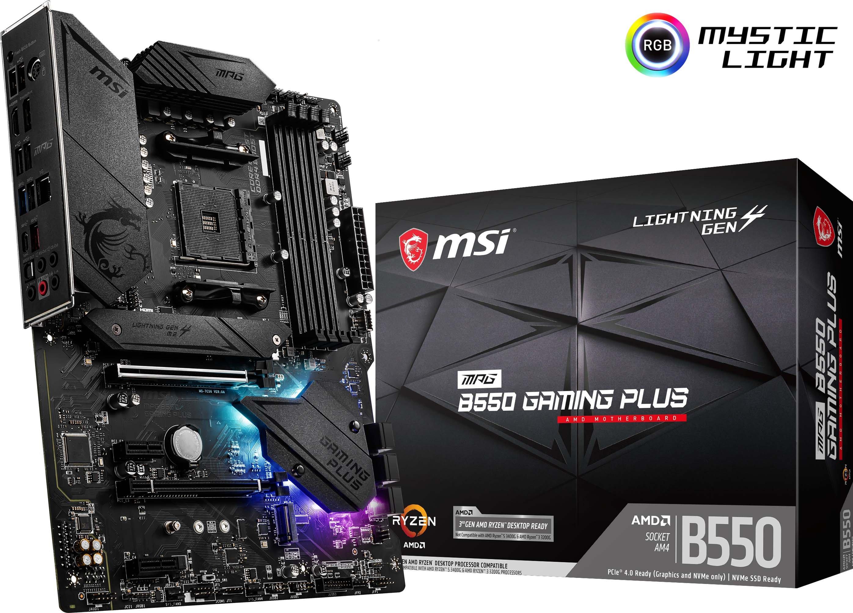 MSI MPG B550 GAMING PLUS DDR4 ATX B550G PLUS Gaming Motherboard