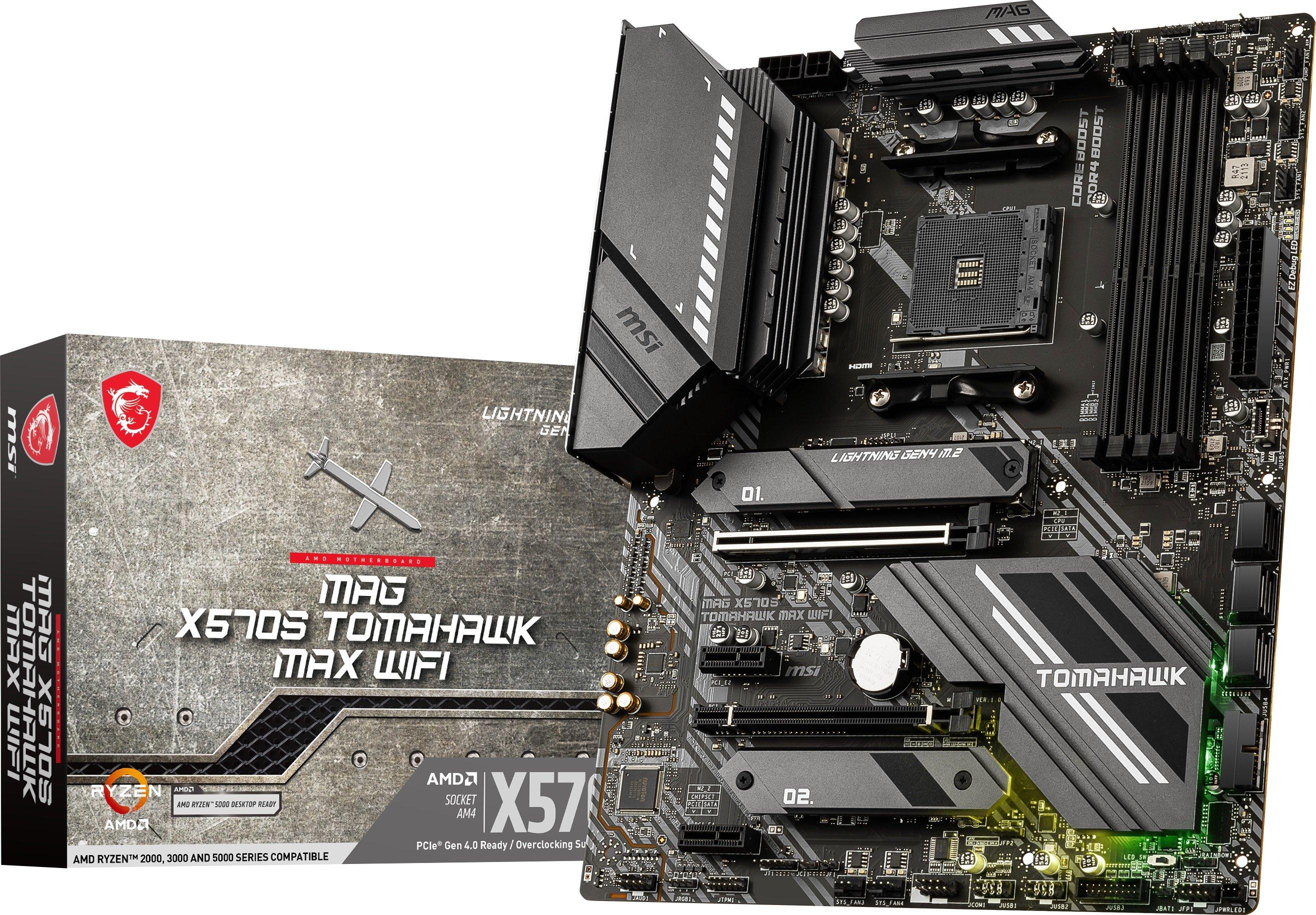 MSI MAG X570S TOMAHAWK MAX WIFI DDR4 ATX Motherboard X570STMHWIFI