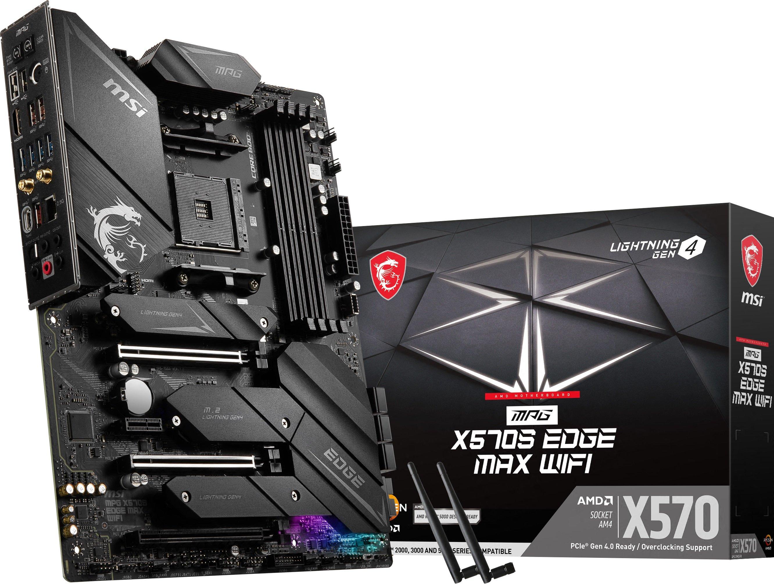 list item 1 of 7 MSI MPG X570S EDGE MAX WIFI DDR4 ATX Gaming Motherboard X570SEDGEMAWI