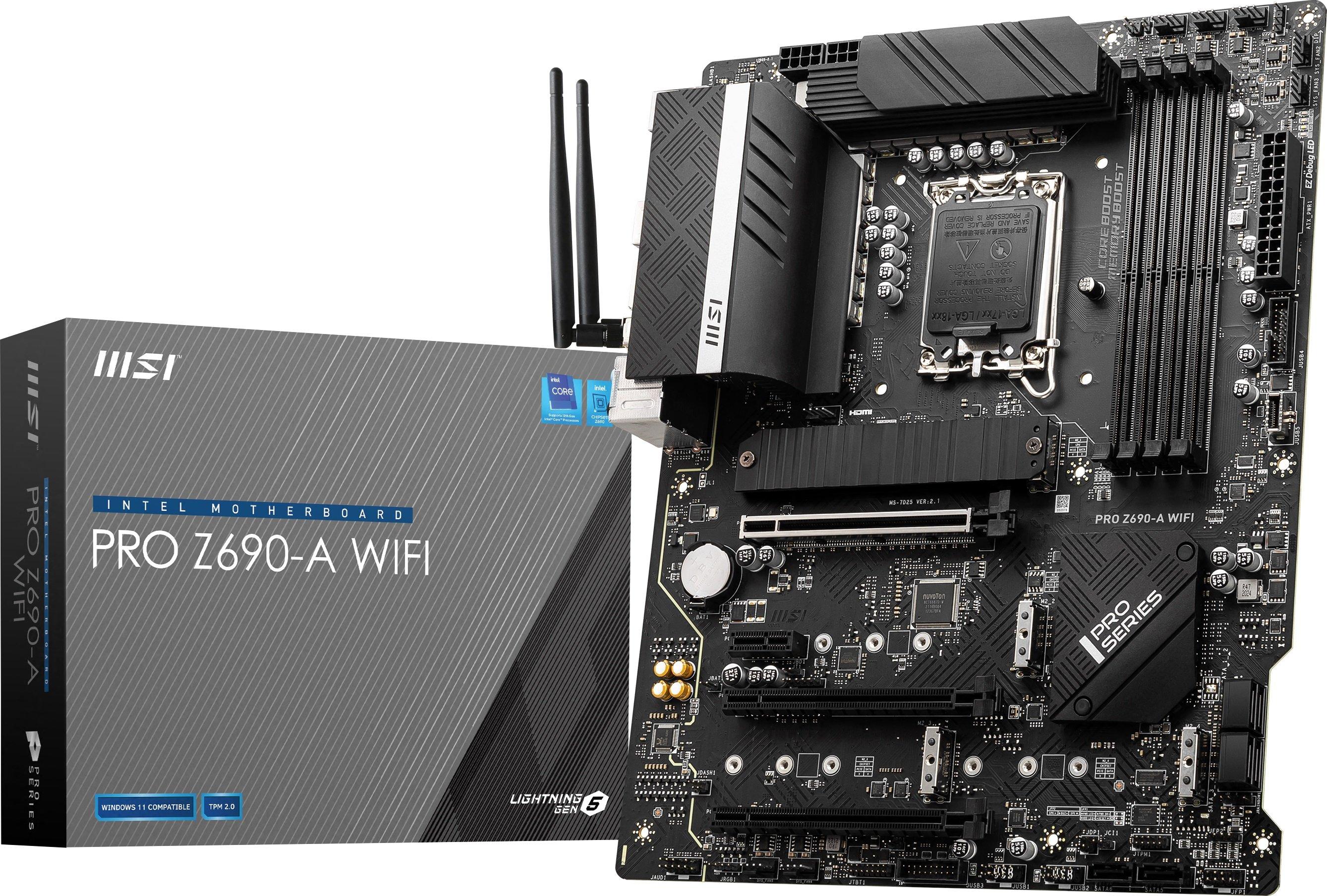 list item 1 of 6 MSI PRO Z690-A WIFI DDR5 LGA 1700 ATX Motherboard PROZ690AWIFI