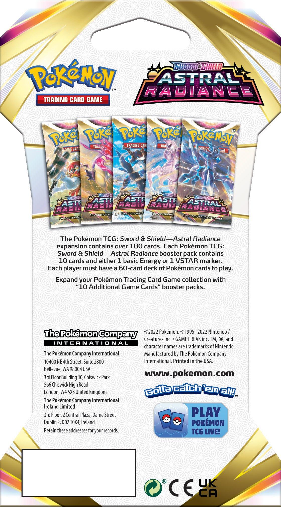 list item 6 of 6 Pokemon Trading Card Game: Sword and Shield-Astral Radiance Sleeved Booster Pack (Assortment)