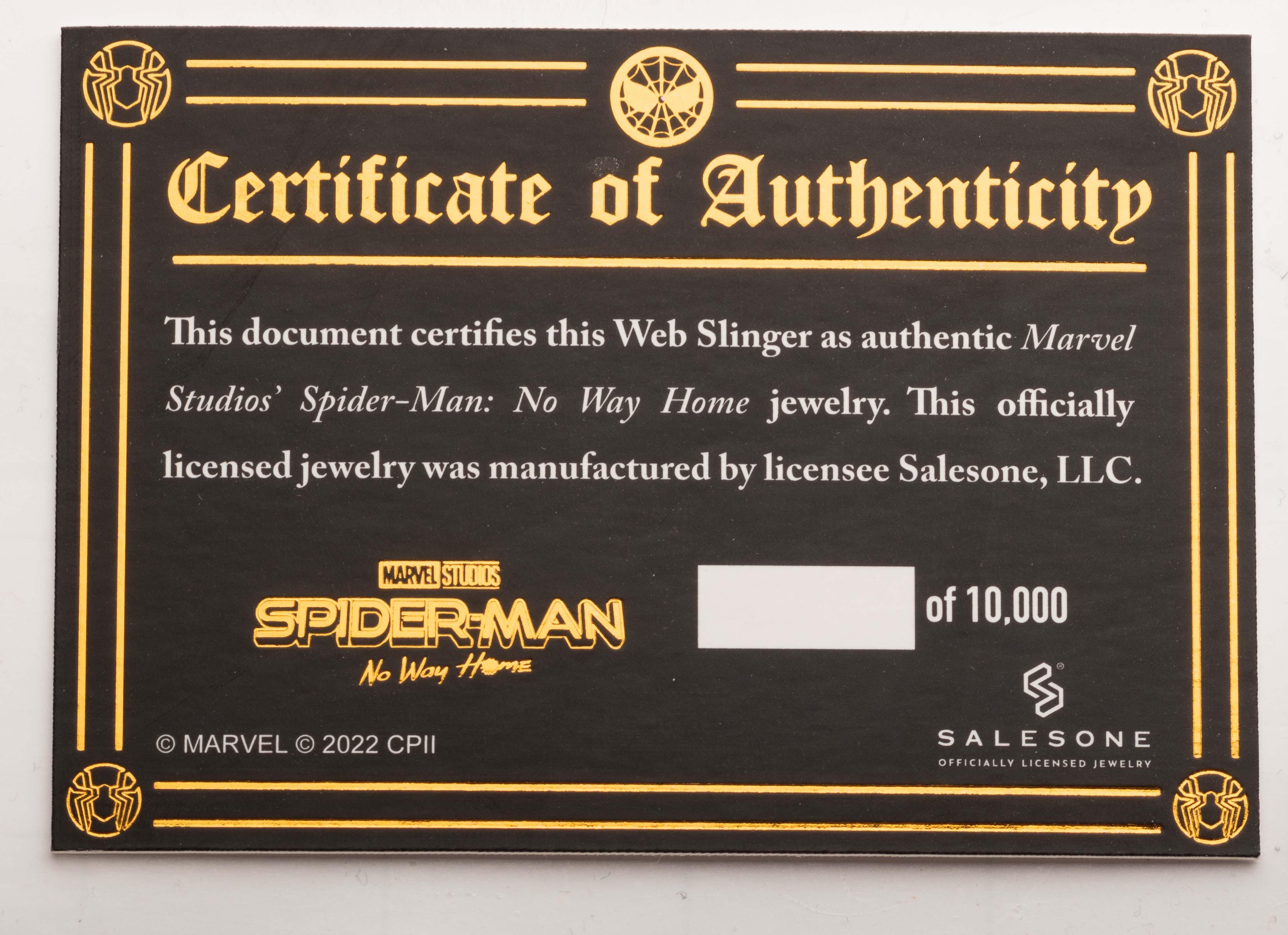 Marvel Studios Spider-Man No Way Home Arm Band Bracelet with Decorative Box GameStop Exclusive