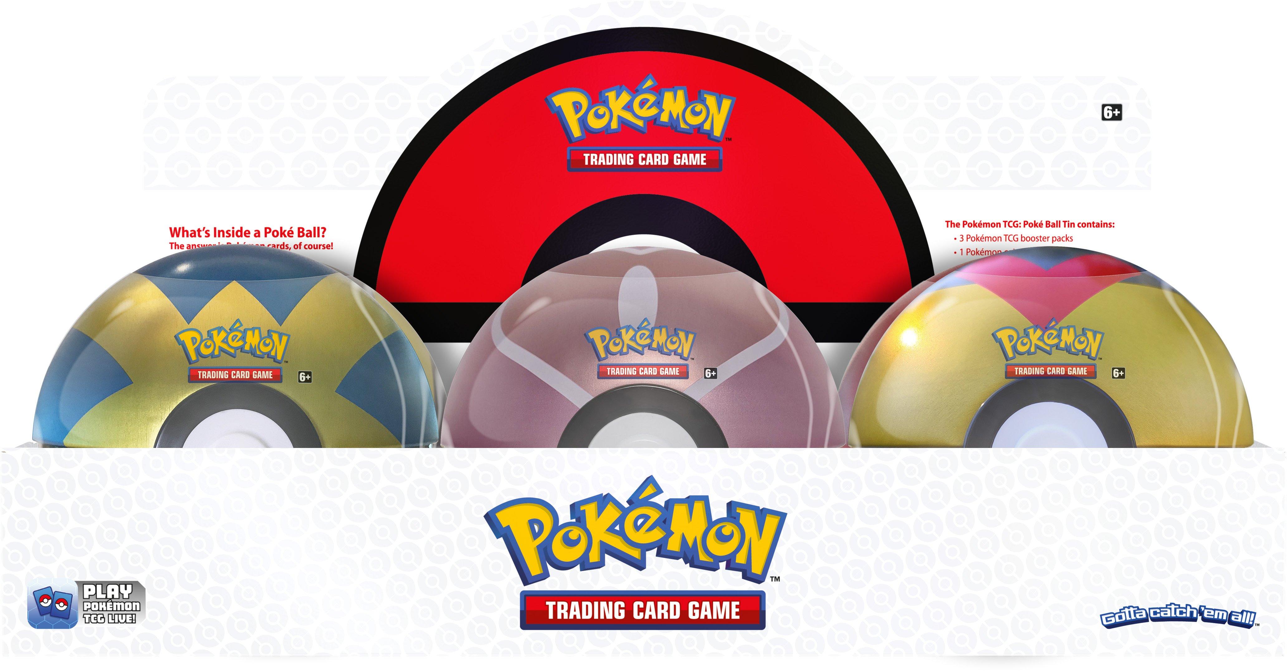 Pack of 3 for sale online Pokemon TCG Pokeball Tin 