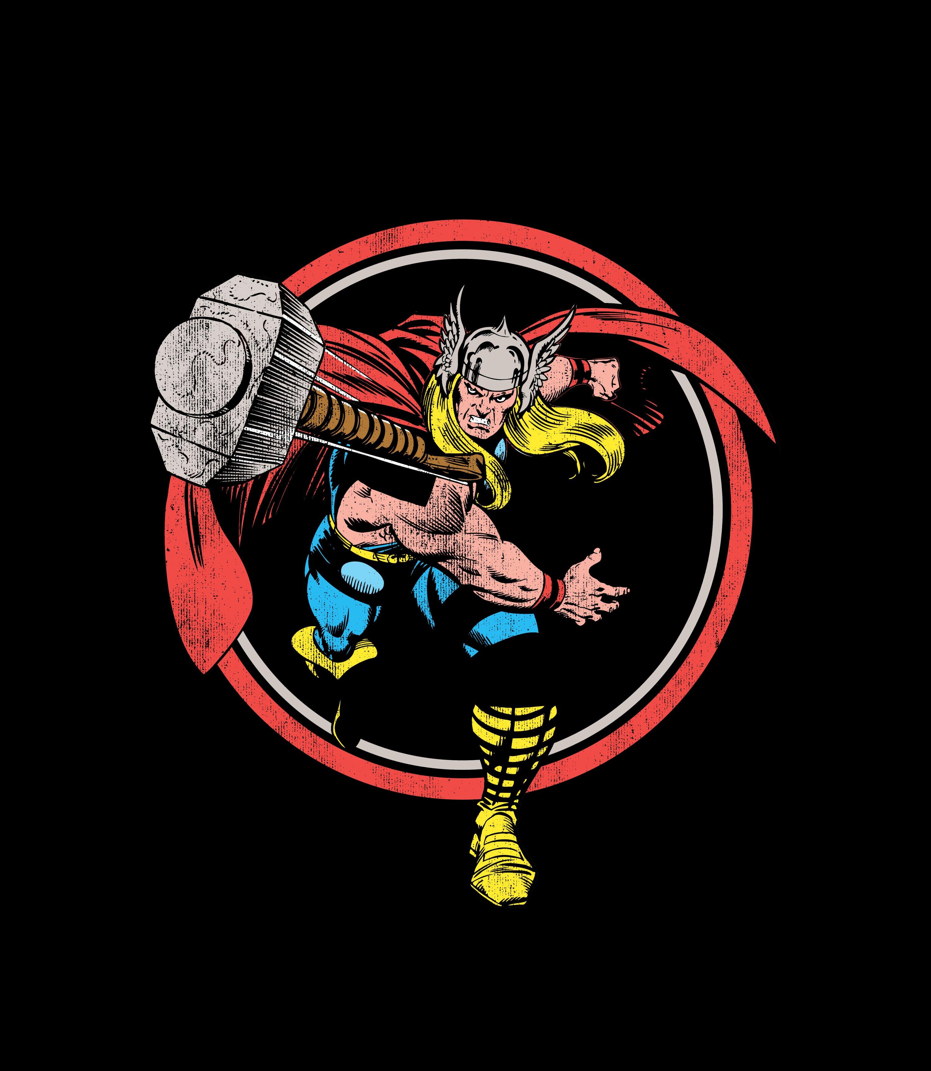 Classic Thor Throwing Mjolnir T-Shirt