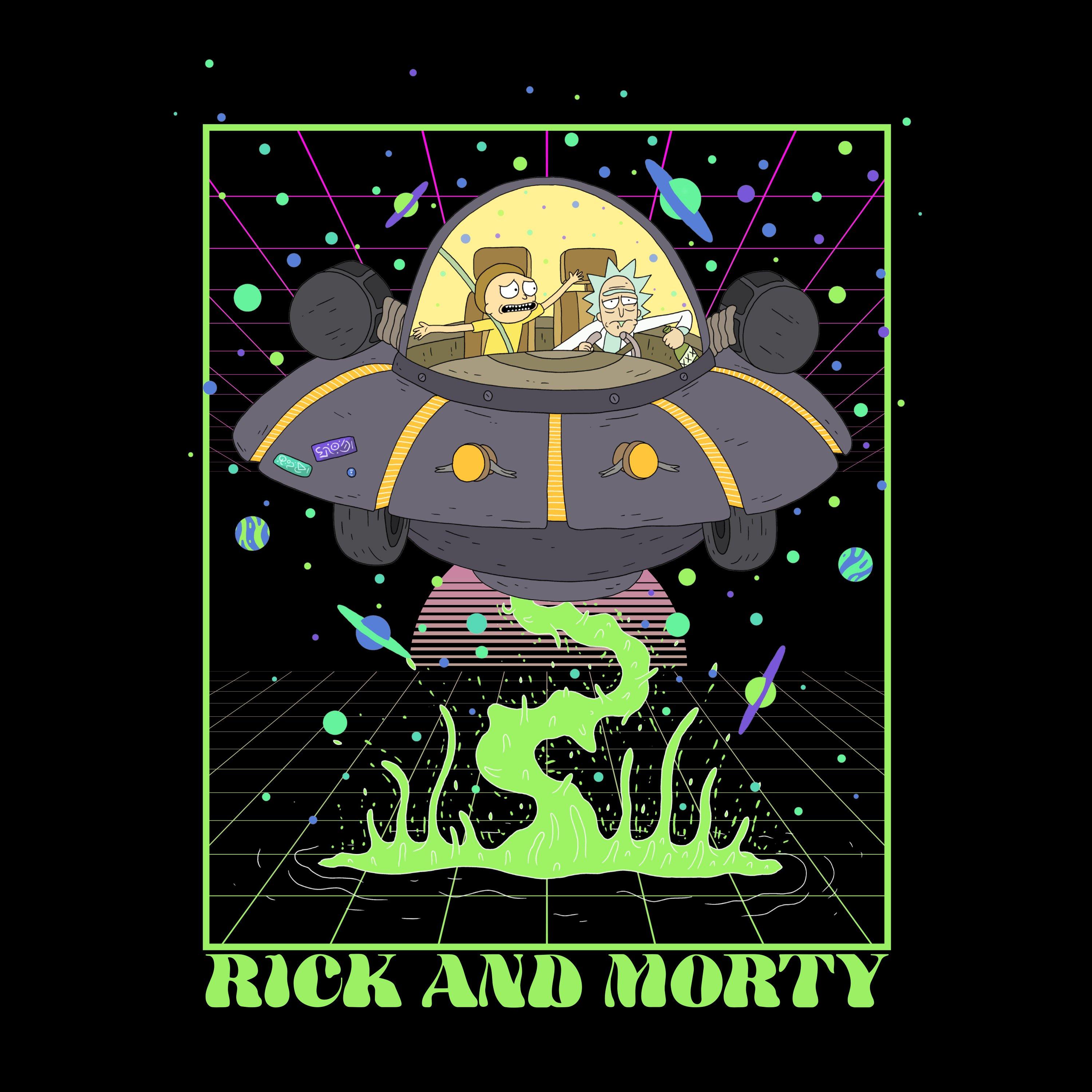 Rick and Morty Space Ship Unisex Short Sleeve T-Shirt