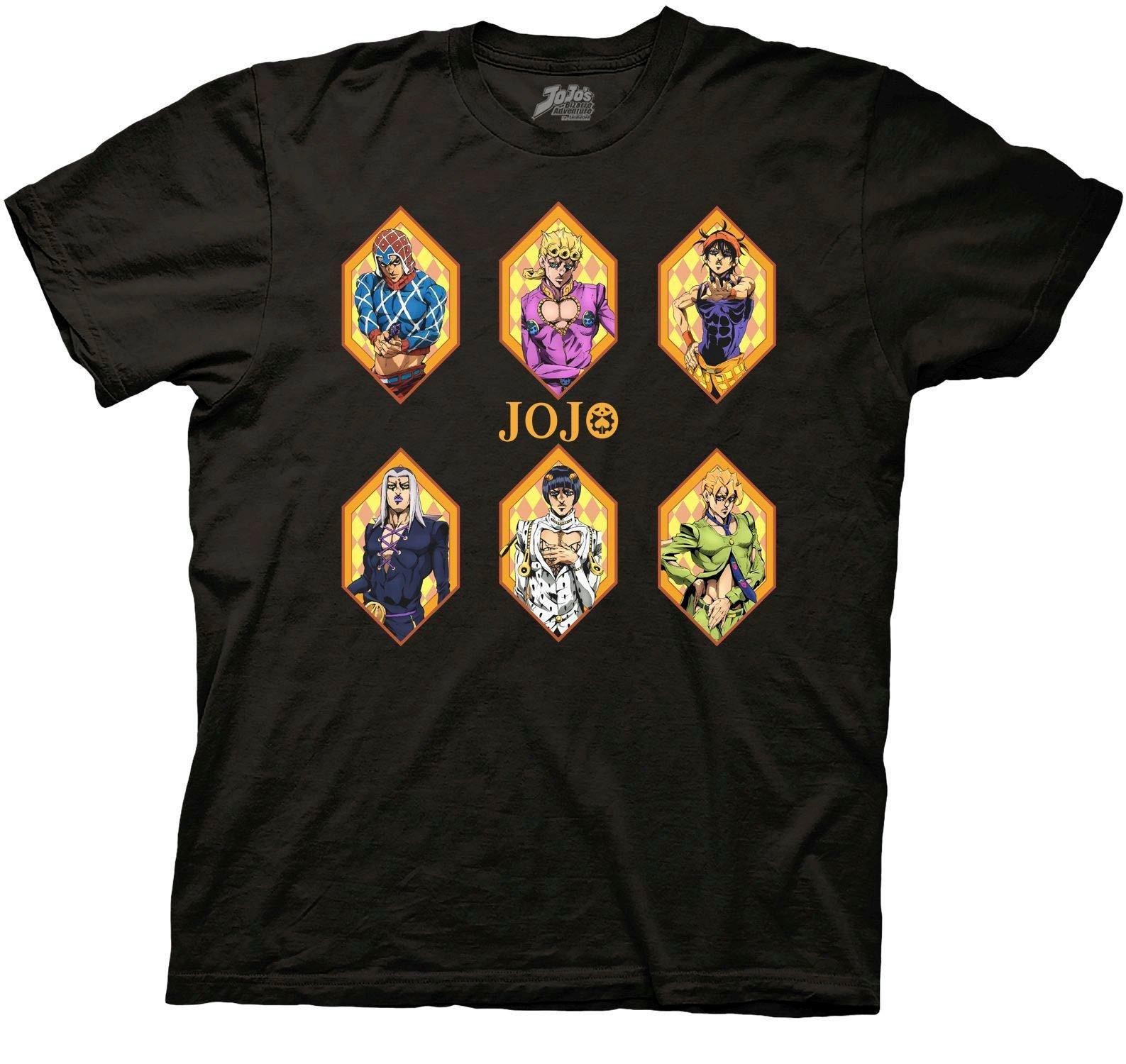 Jojo's Bizarre Adventure Squad Black T-Shirt