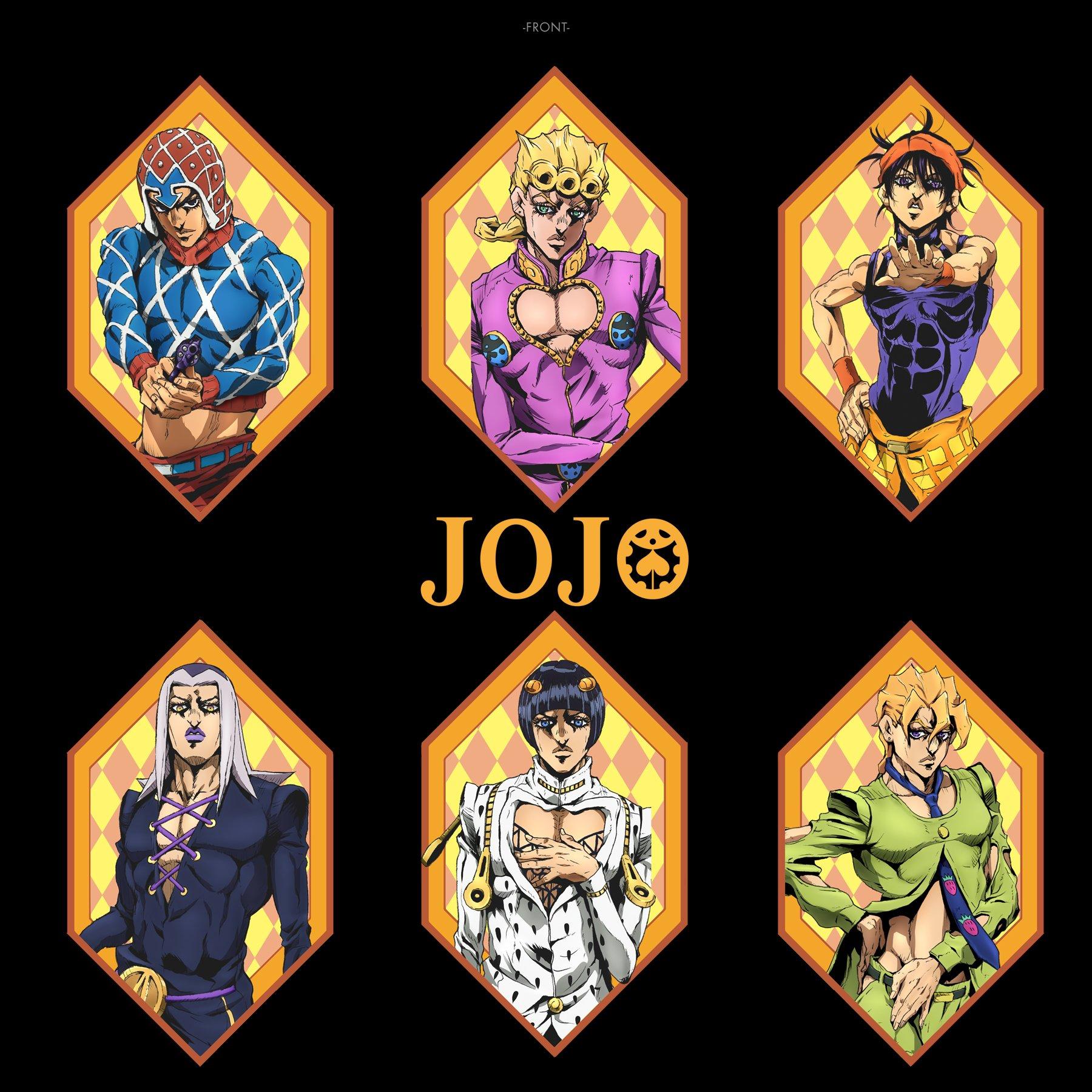 JOJO s Bizarre Adventure Golden Wind Group Diamond Badge T Shirt