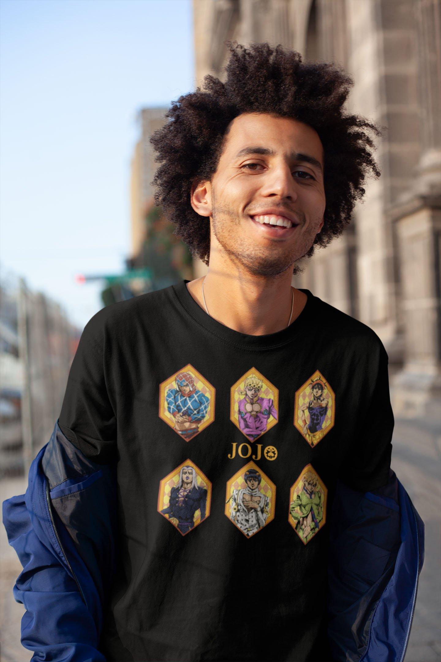 JOJO s Bizarre Adventure Golden Wind Group Diamond Badge T Shirt