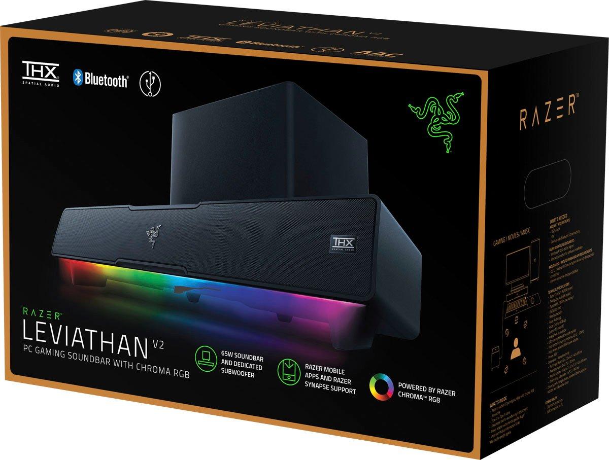 Razer Leviathan V2 PC Gaming Soundbar with Subwoofer