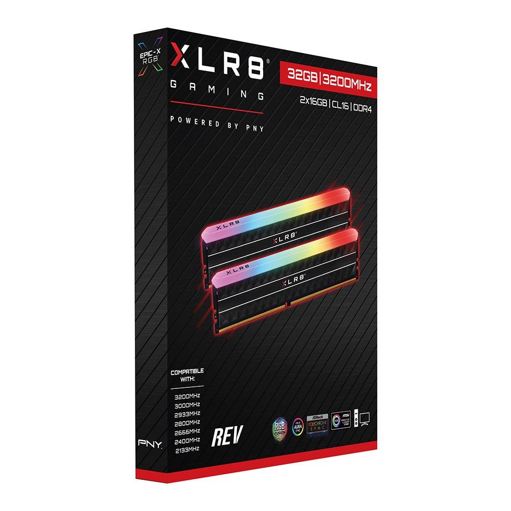 list item 4 of 9 PNY XLR8 Gaming REV RGB 32GB (2x16GB) DDR4 3200MHz CL16 Dual Channel Memory Upgrade MD32GK2D4320016X2RGB