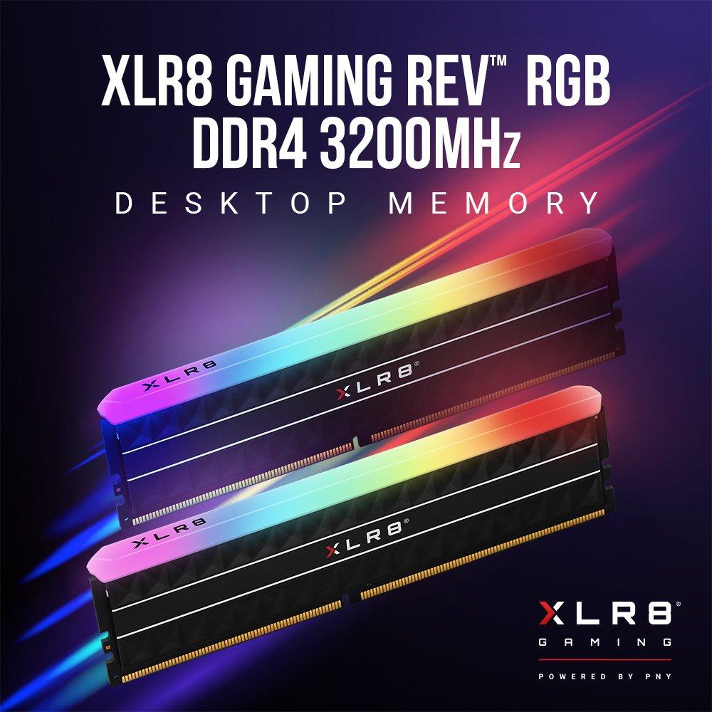 list item 5 of 9 PNY XLR8 Gaming REV RGB 32GB (2x16GB) DDR4 3200MHz CL16 Dual Channel Memory Upgrade MD32GK2D4320016X2RGB