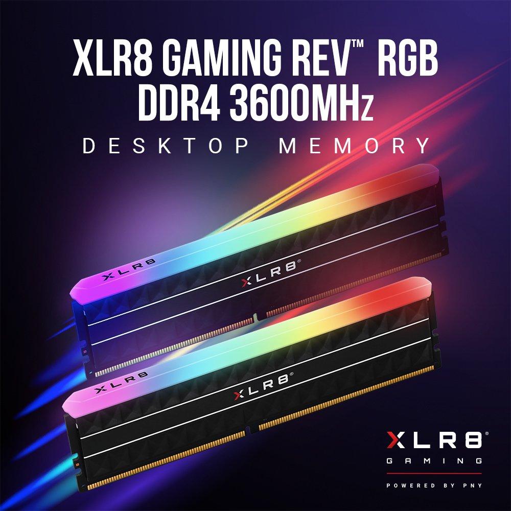 PNY XLR8 Gaming REV RGB 16GB (2x8GB) DDR4 3600MHz CL18 Dual Channel Memory Upgrade MD16GK2D4360018X2RGB