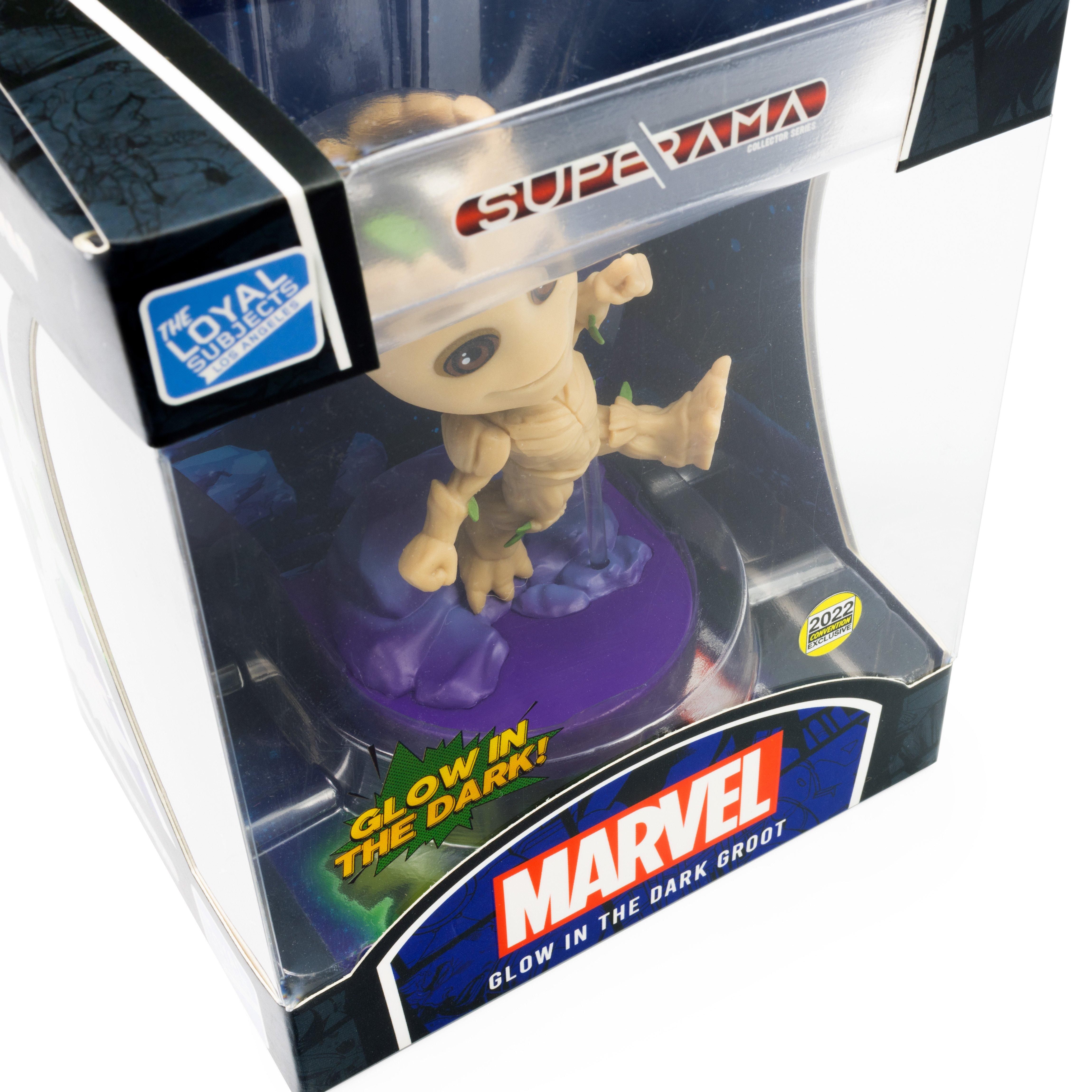 list item 3 of 10 The Loyal Subjects Marvel Superama Wave 1 Glow in the Dark Groot 4-in Statue GameStop Exclusive