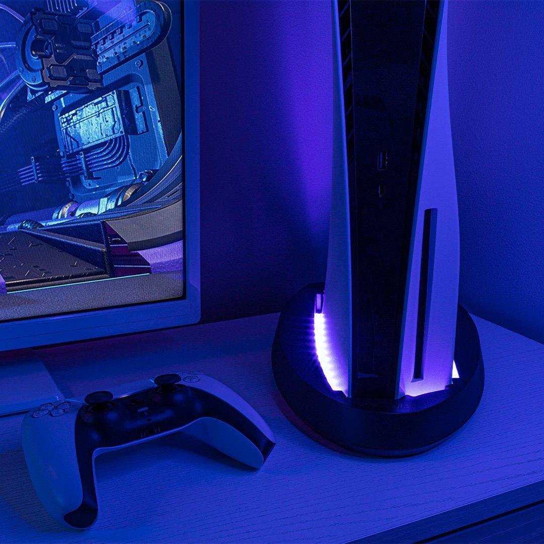 Venom PS5 LED Stand: Stylish Design, RGB Lighting, and Vertical Holder for  an Enhanced PlayStation 5 Setup