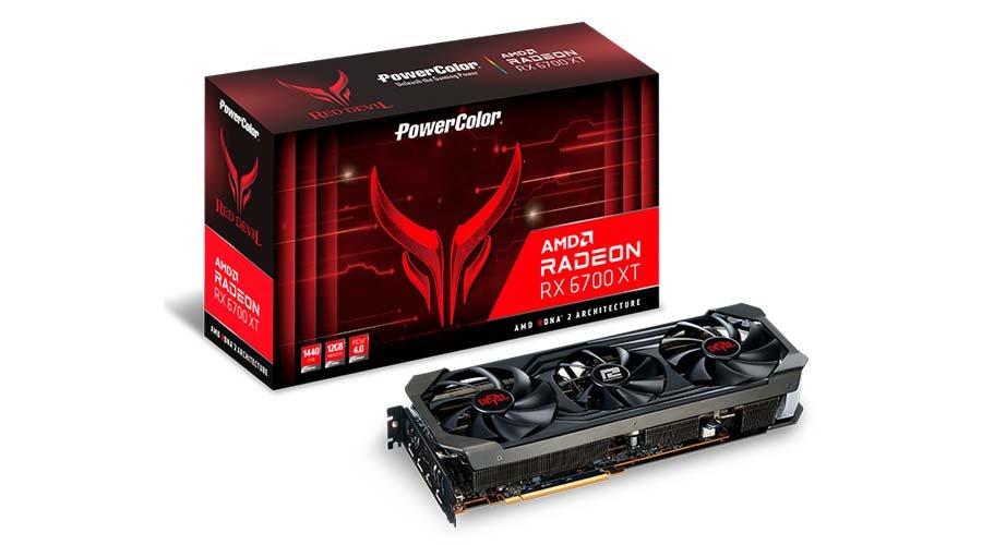 PowerColor AMD Radeon RX 6700 XT Red Devil Triple-Fan 12GB GDDR6 GPU AXRX 6700XT12GBD6-3DHE/OC