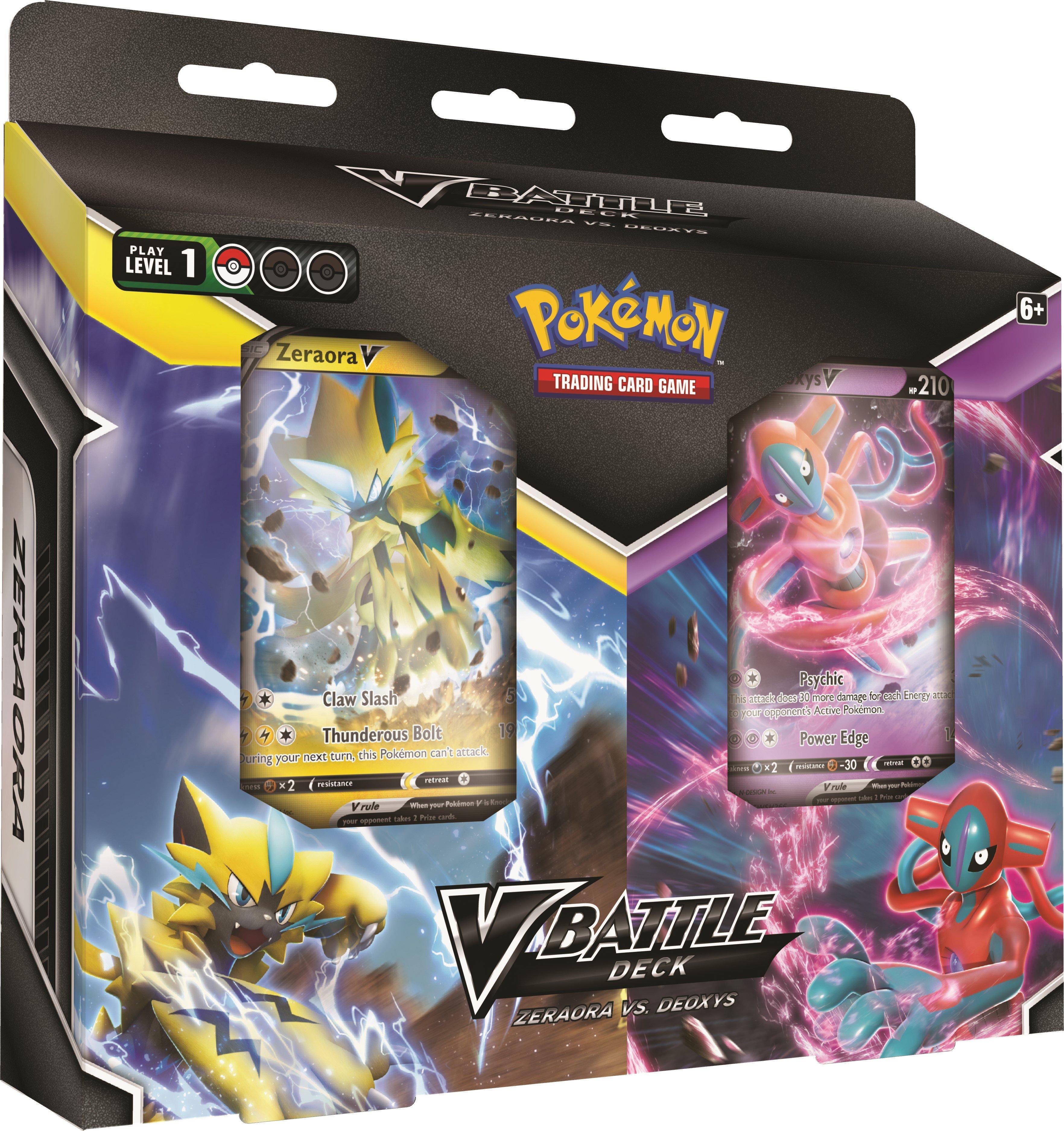 Pokemon Trading Card Game Zeraora vs Deoxys V Battle Deck Bundle
