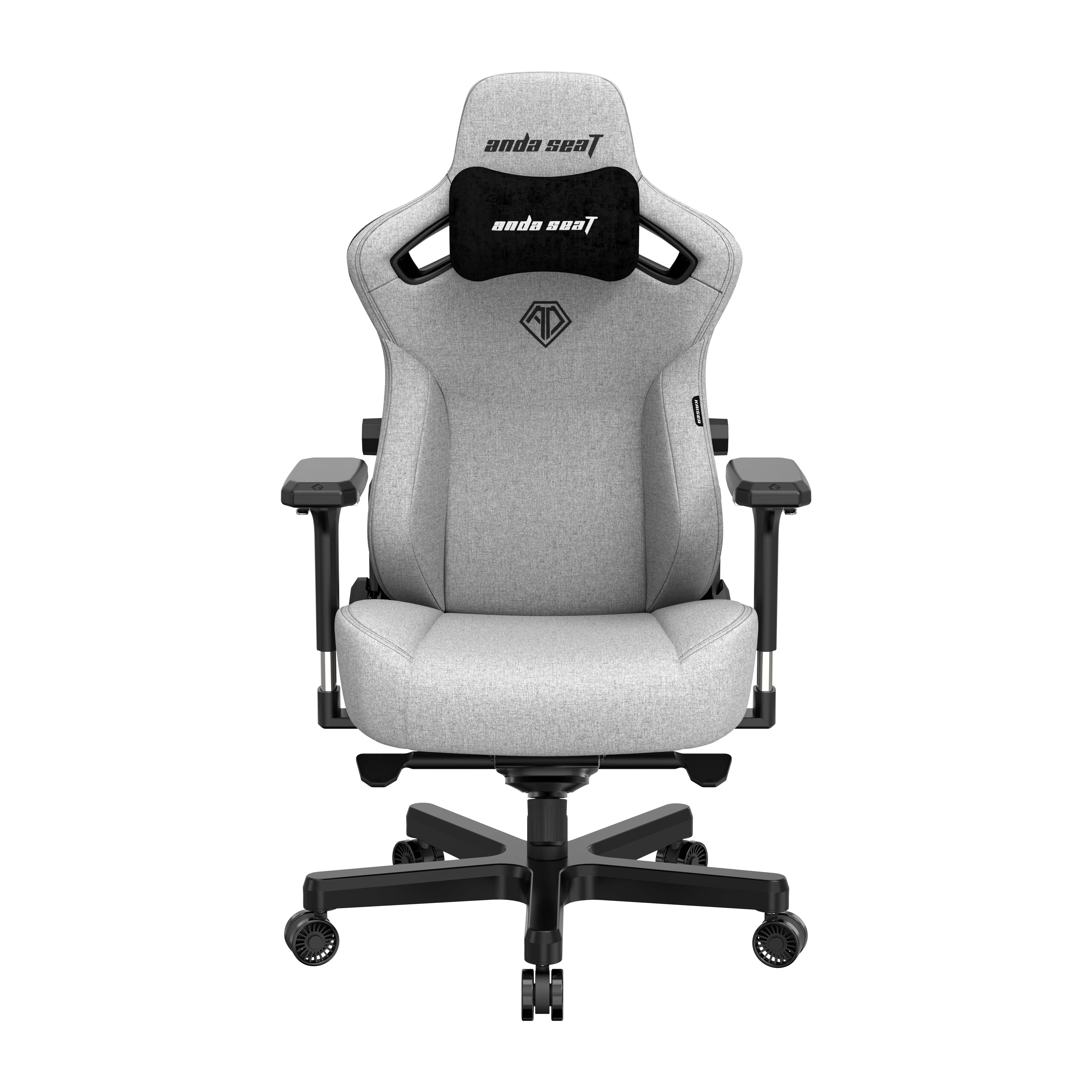 list item 1 of 7 AndaSeat Kaiser 3 L Gaming Chair - Gray Fabric