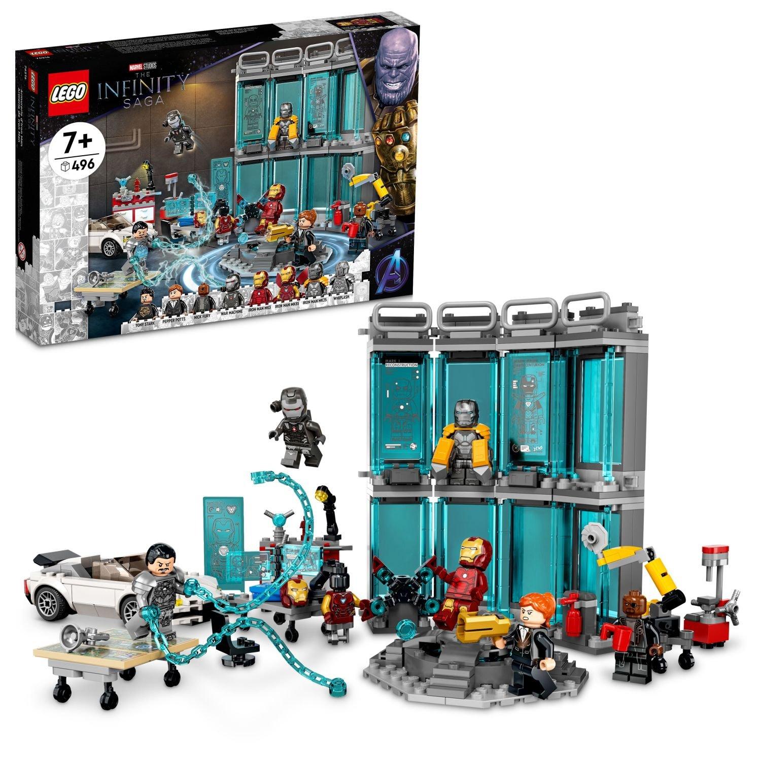 list item 1 of 7 LEGO Marvel Iron Man Armory 76216 Building Kit