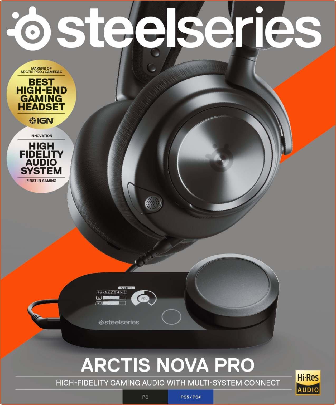 SteelSeries Arctis Nova Pro Wired Gaming Headset for PlayStation and PC