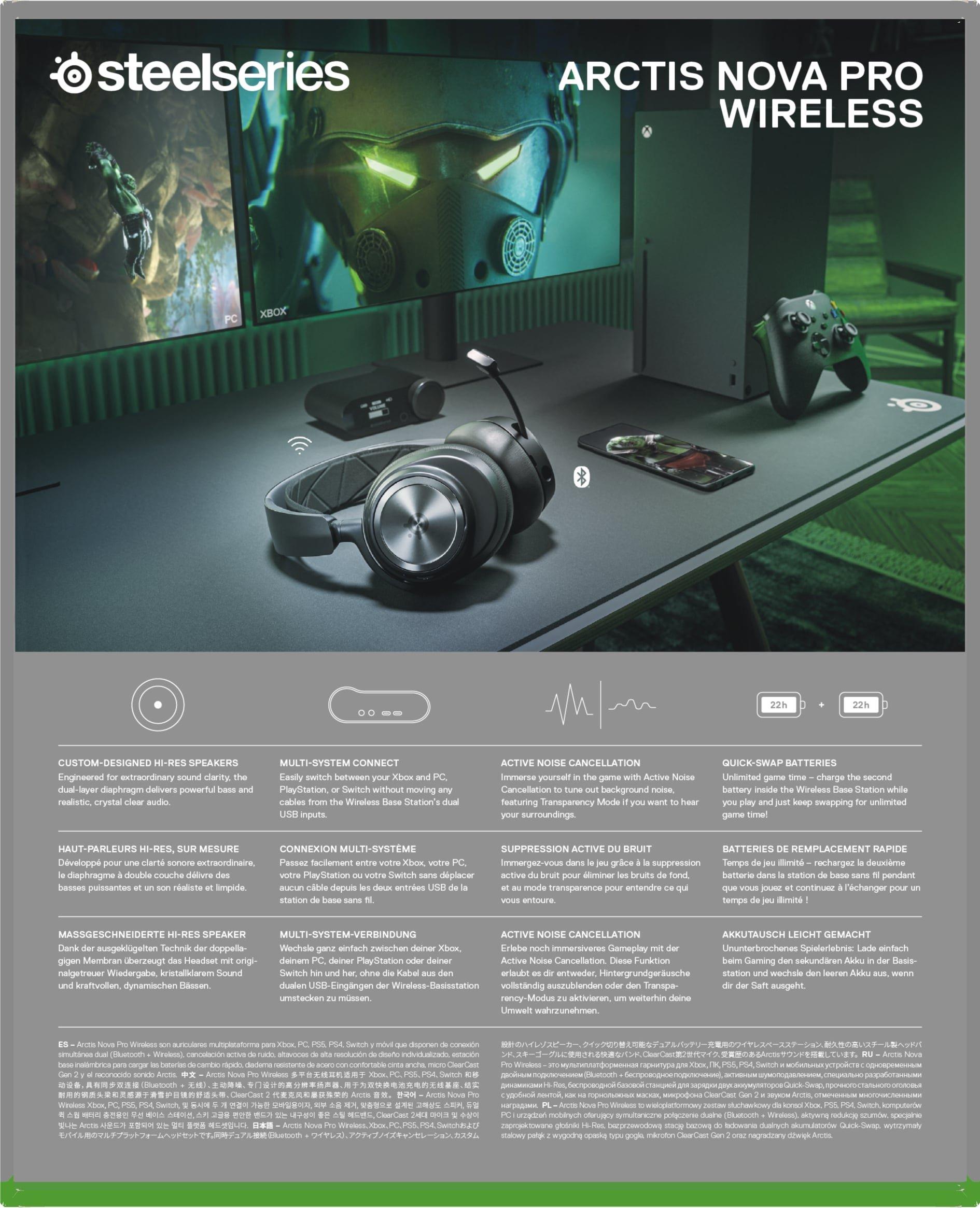 Wireless GameStop Series Headset Xbox Black for Gaming X/S Black and Wireless Arctis Xbox SteelSeries Pro Nova - One |