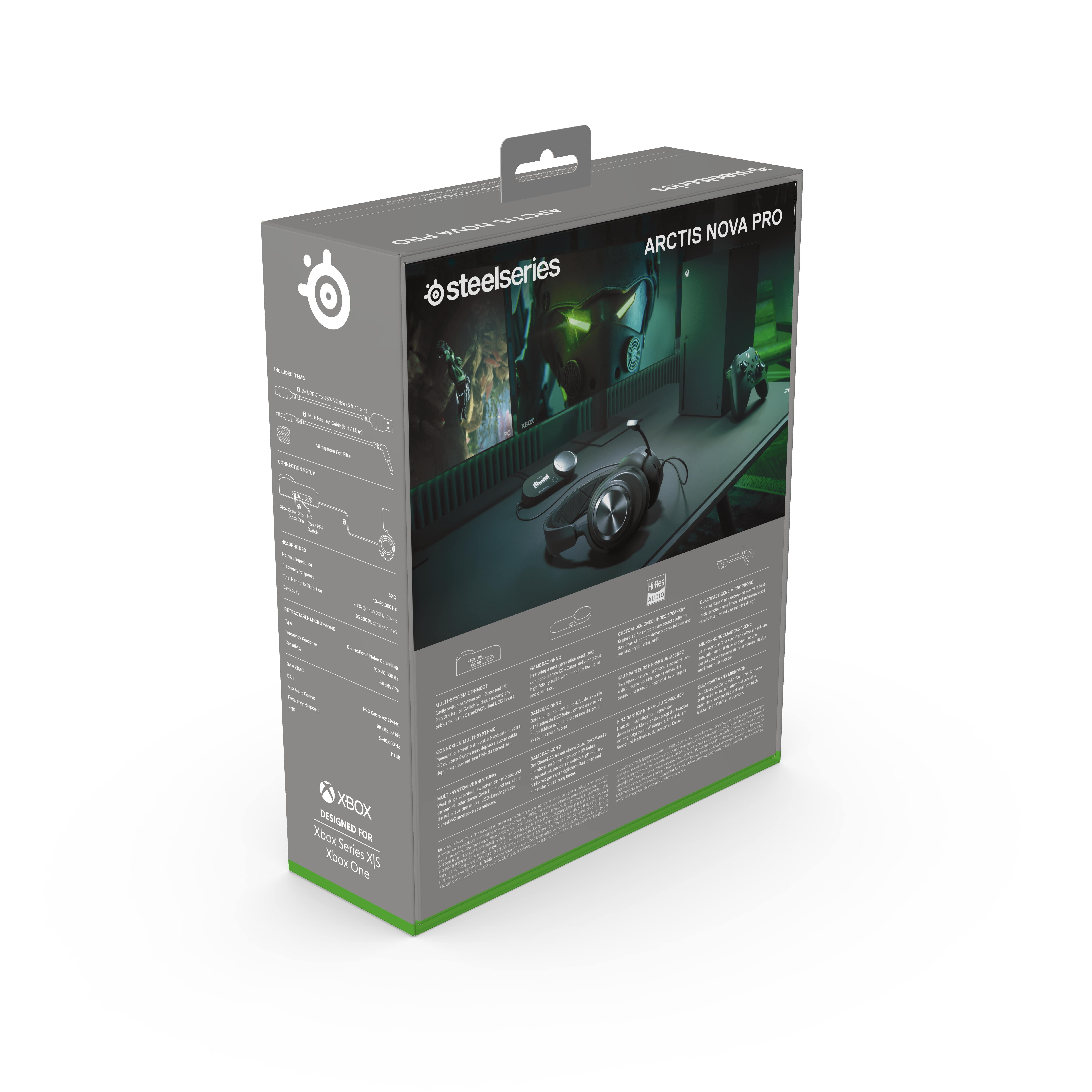 - One Nova GameStop Black for Wireless Headset Pro Black Xbox Wireless | SteelSeries Xbox Gaming Series X/S Arctis and