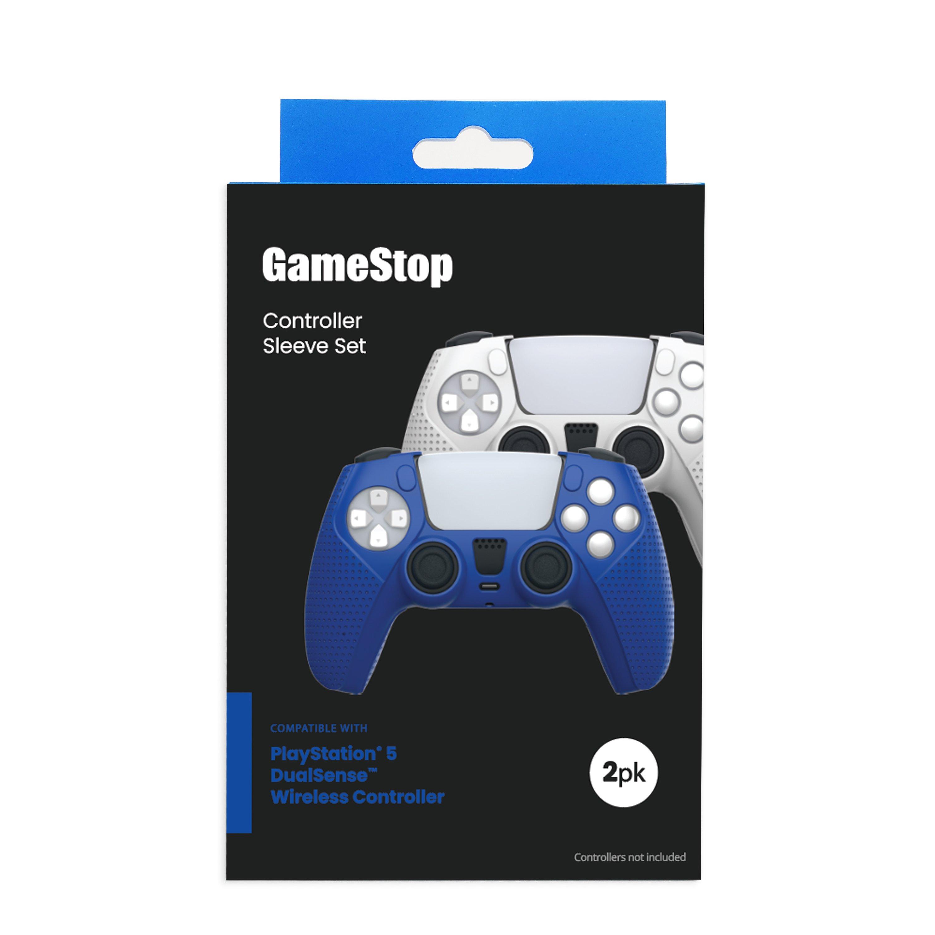 GameStop Controller Grip 2-Pack for PlayStation 5 - Blue and White