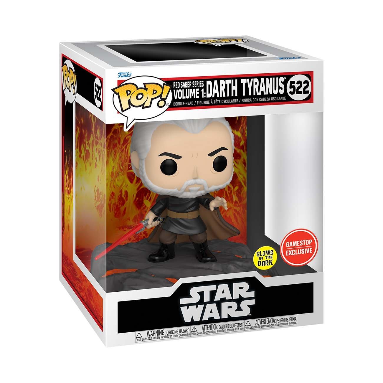 Funko POP! Star Wars Red Saber Series Volume 1 Darth Tyranus 4.5-in Vinyl  Bobblehead GameStop Exclusive