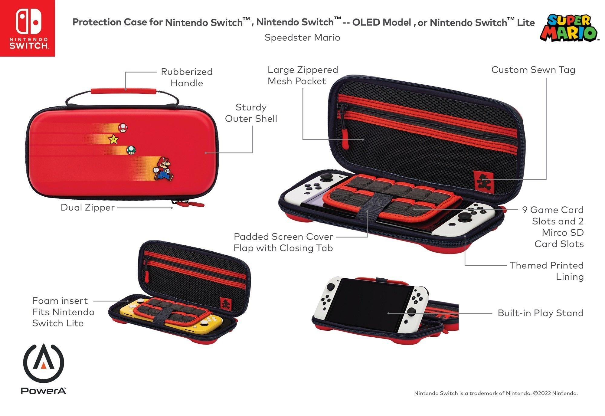 PowerA Protection Case for Nintendo Switch, OLED, Switch Lite - Speedster Mario