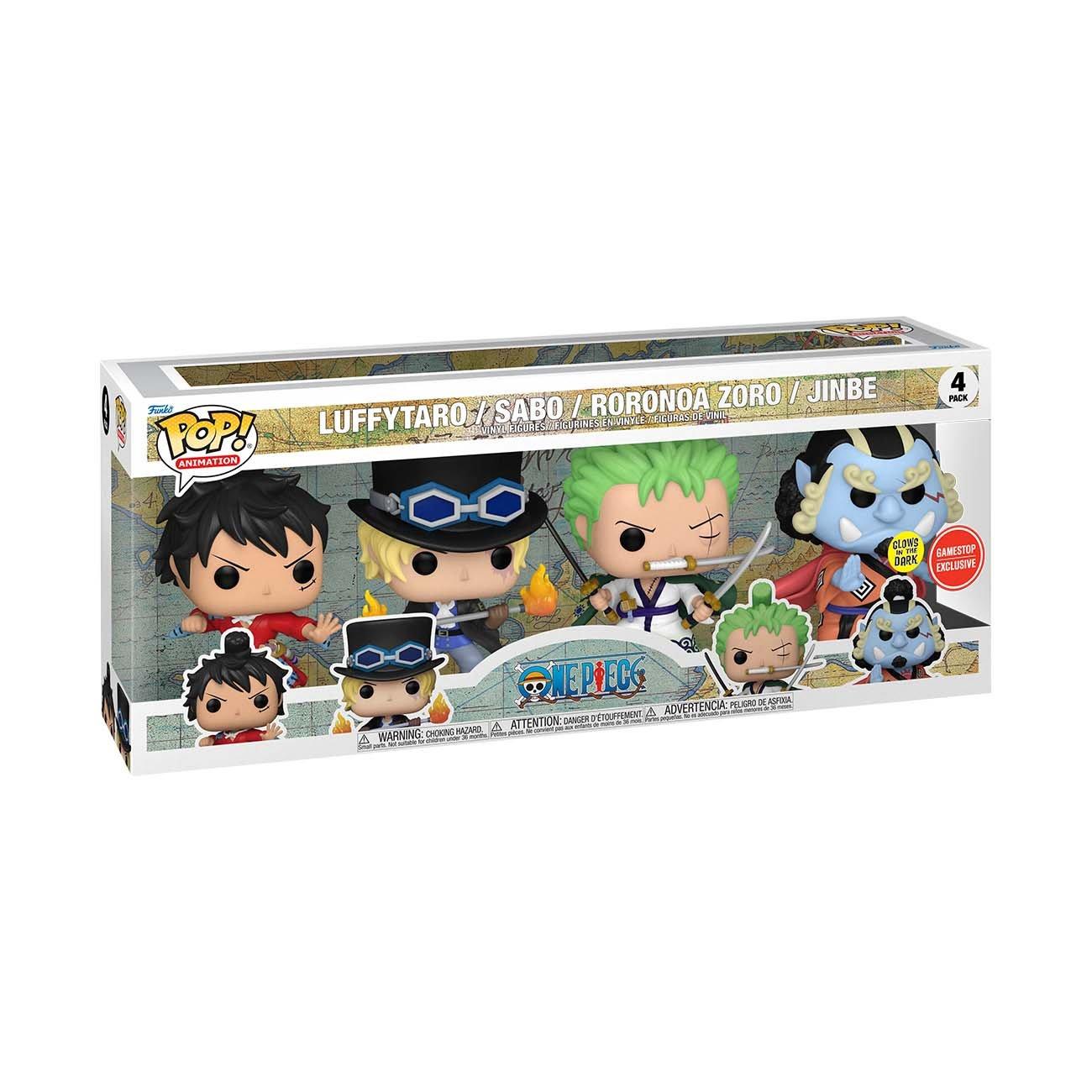 Funko POP! One Piece Sabo, Roronoa Zoro, and Jinbe Vinyl Figure Set 4-Pack GameStop Exclusive | GameStop