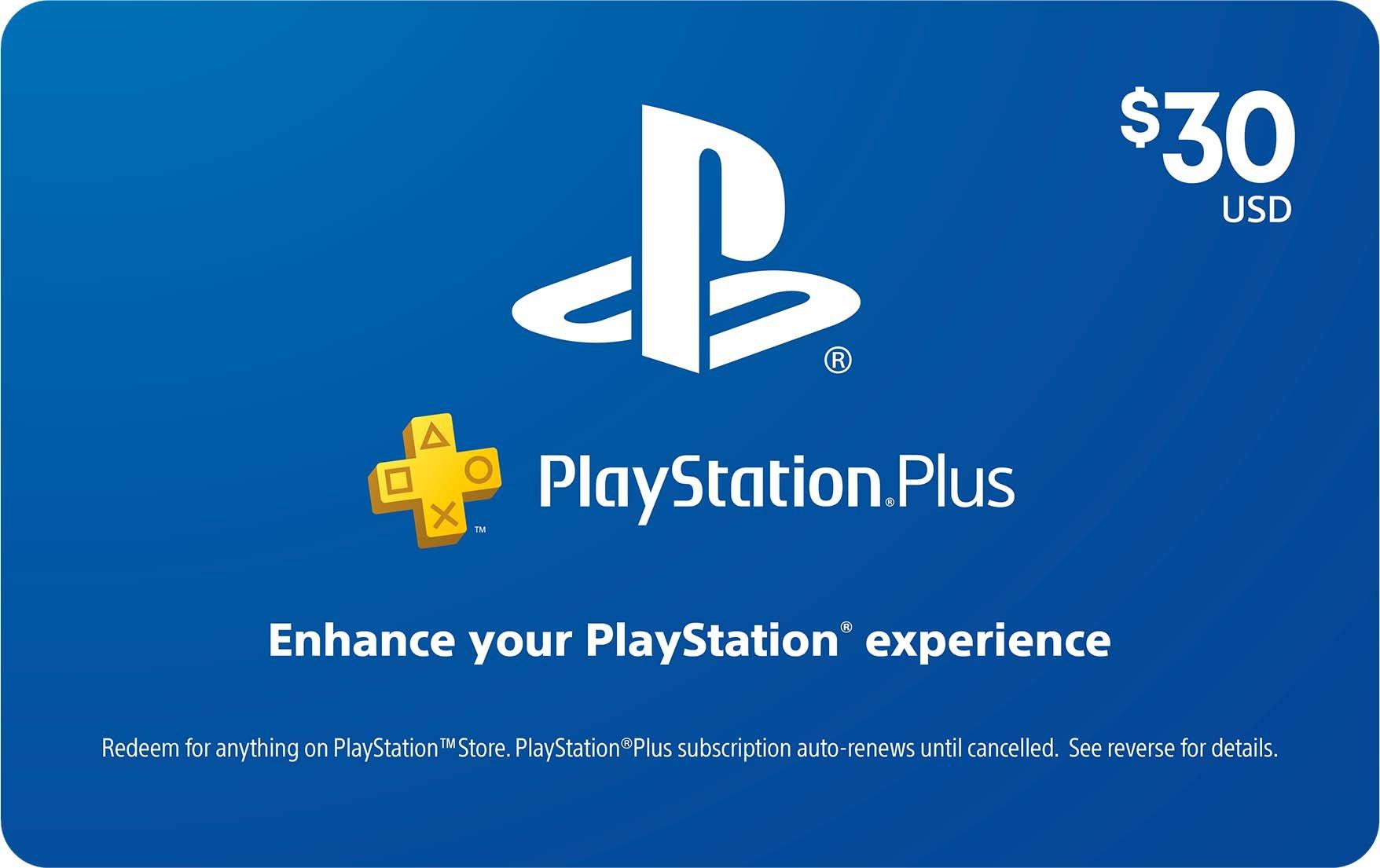 Sony PlayStation Store (Plus Brand) $30 Gift Card