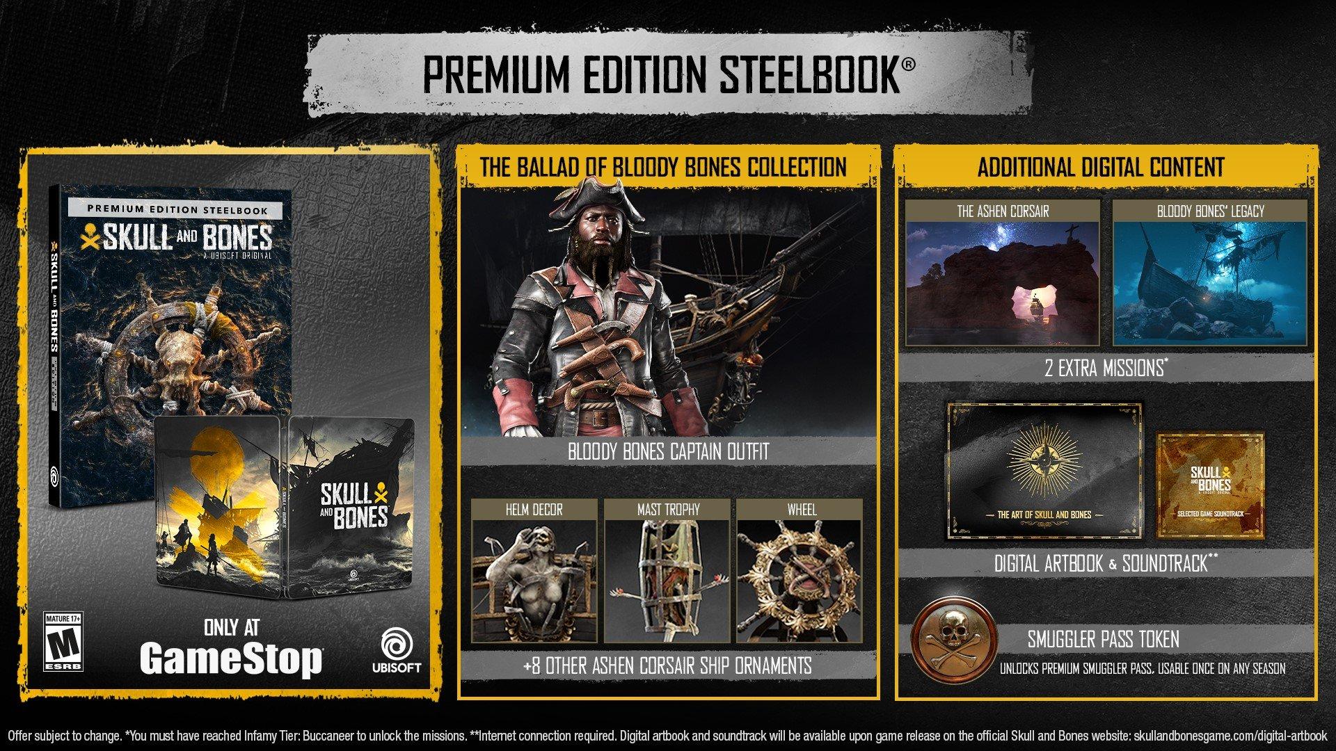 Skull and Bones Premium Edition SteelBook GameStop Exclusive