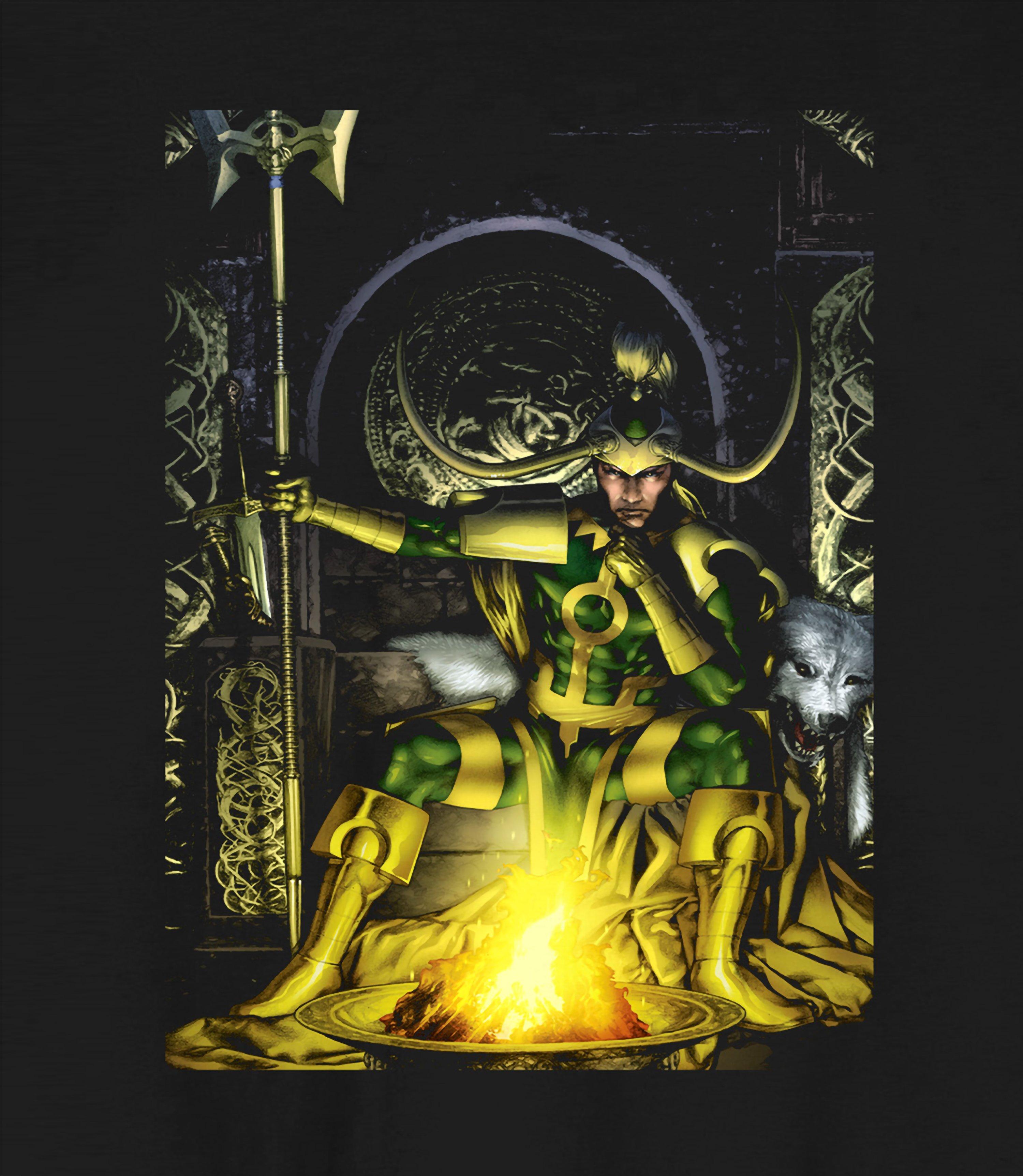list item 3 of 3 Marvel Loki Golden Throne Unisex T-Shirt