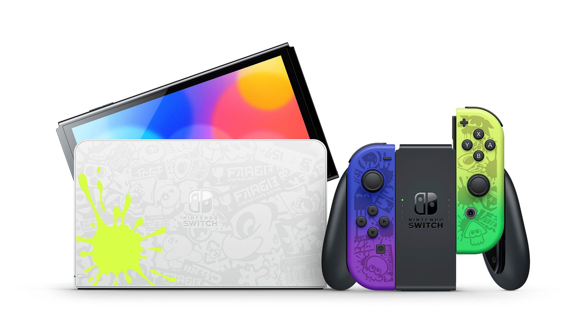 list item 1 of 8 Nintendo Switch OLED Console Splatoon 3 Special Edition