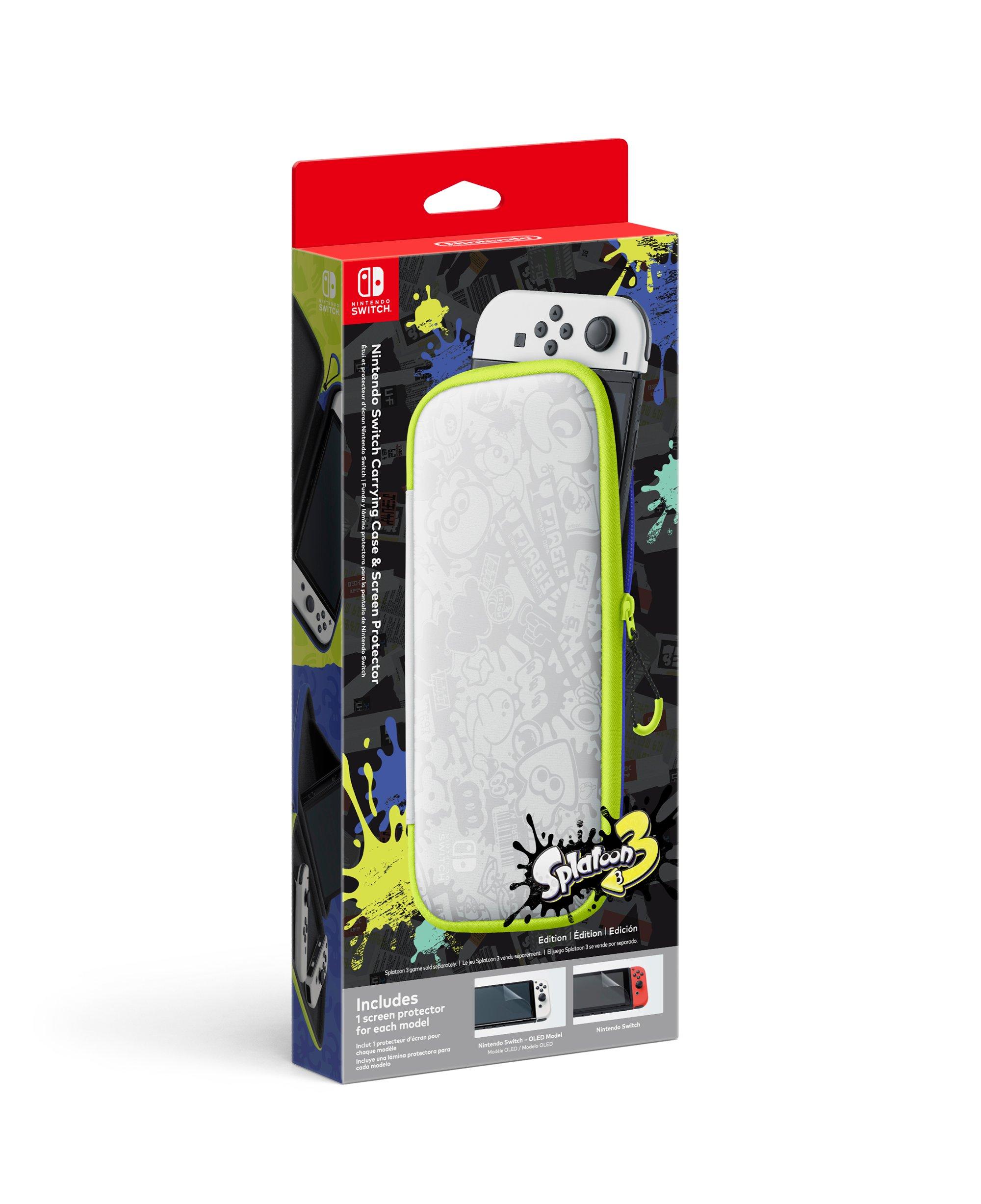Nintendo Switch Carrying Case & Screen Protector Splatoon 3 Edition