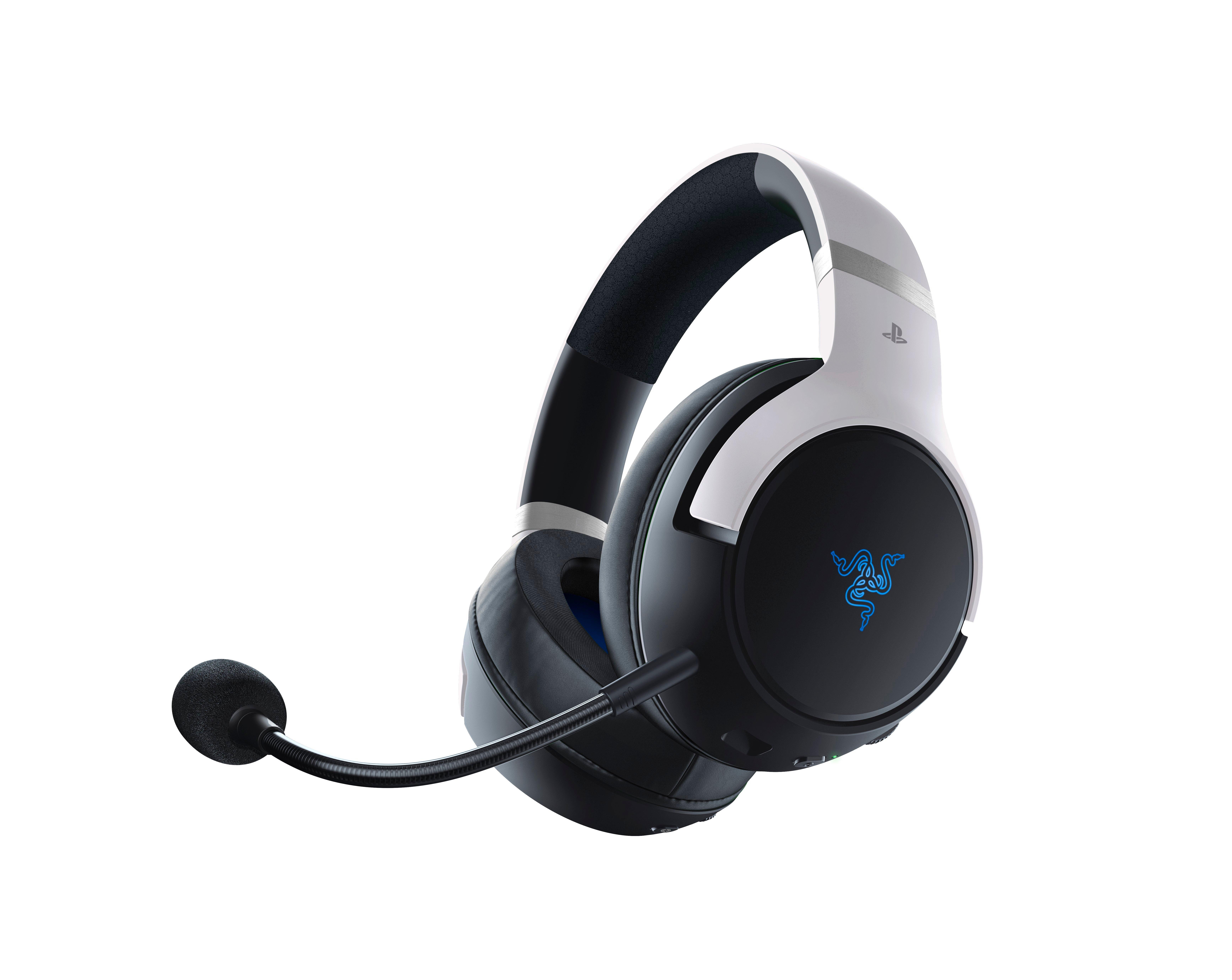  Razer Kaira HyperSpeed Wireless Gaming Headset for Playstation  5 / PS5, PS4, PC, Mobile: 50mm Drivers - HyperClear Cardioid Mic - Memory  Foam Cushions - Bluetooth - 30 Hr Battery - White & Black : Everything Else
