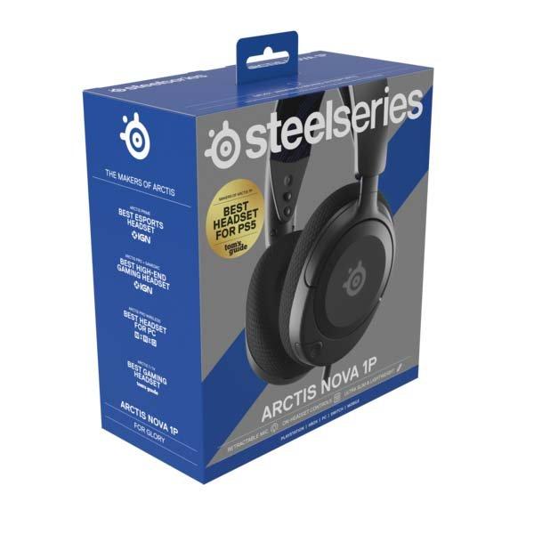 SteelSeries Arctis Nova 1 Wired Gaming Headset for PC Black With Cleaning  Kit Bolt Axtion Bundle Used 