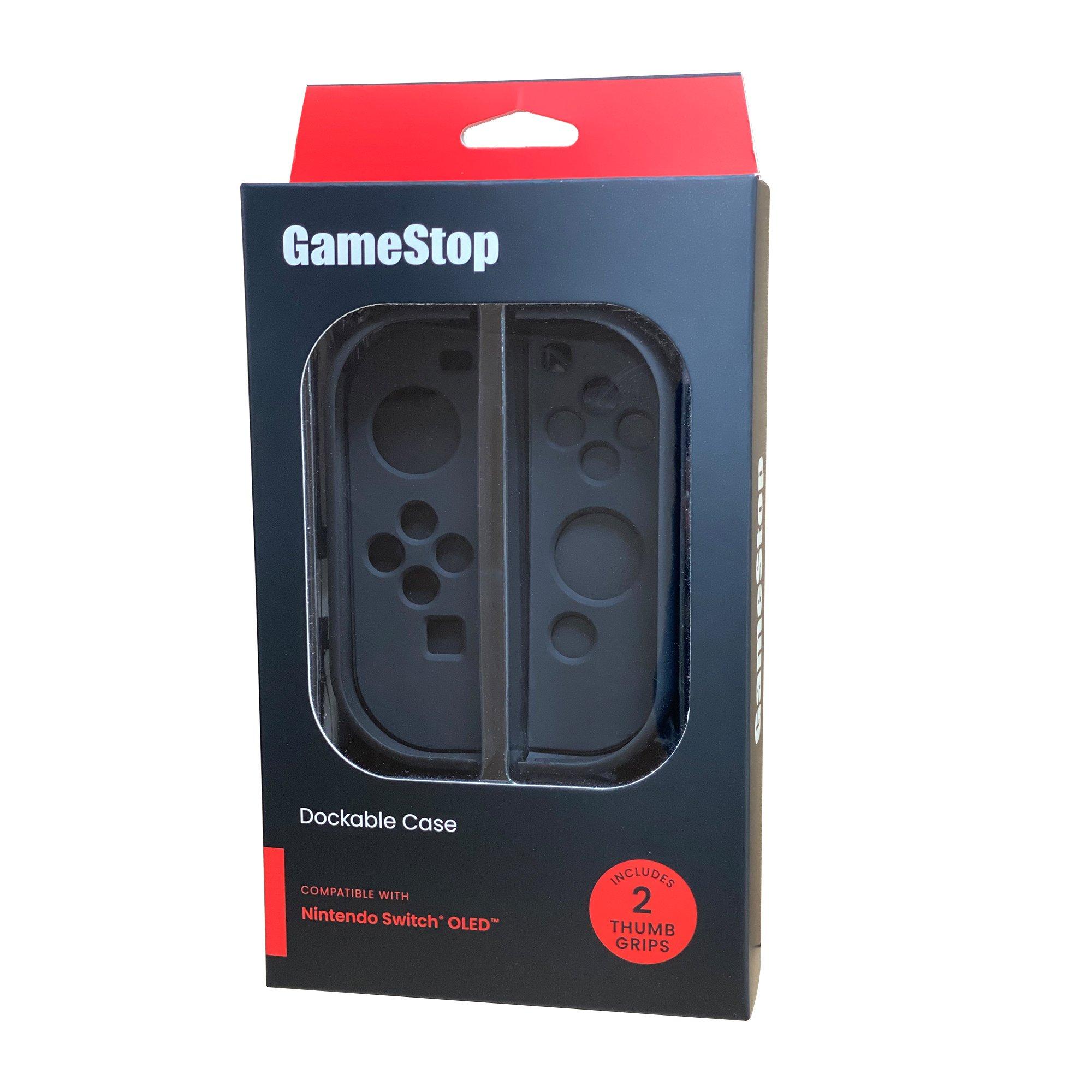 GameStop 2 Gripper Dockable Plastic Case with Rubber Finishing for Nintendo Switch OLED