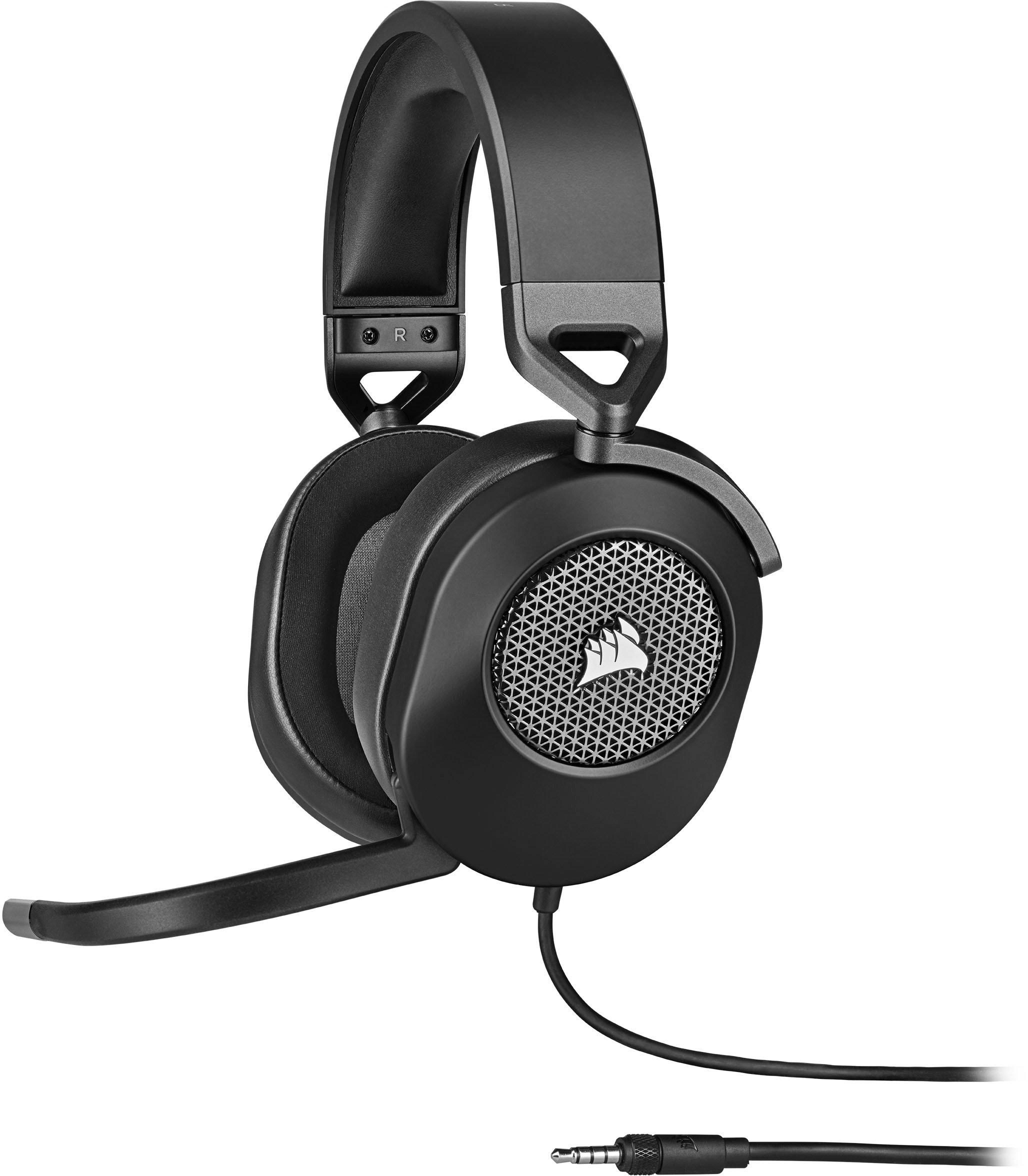 CORSAIR HS65 Surround Carbon Wired 7.1 Gaming Headset for PC, PlayStation  5, and PlayStation 4