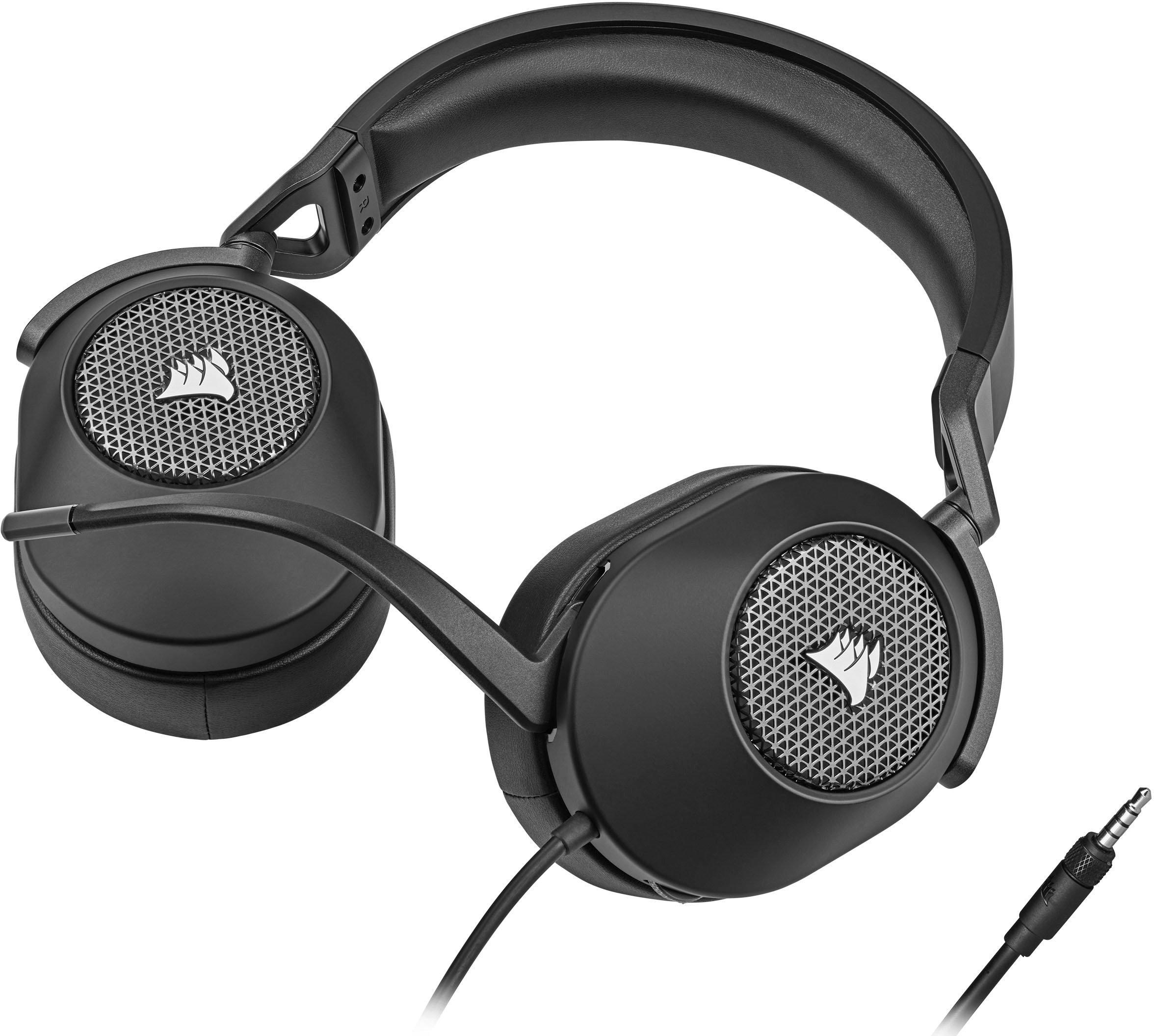  Corsair HS65 SURROUND Gaming Headset (Leatherette Memory Foam  Ear Pads, Dolby Audio 7.1 Surround Sound on PC and Mac, SonarWorks SoundID  Technology, Multi-Platform Compatibility) Carbon : Everything Else