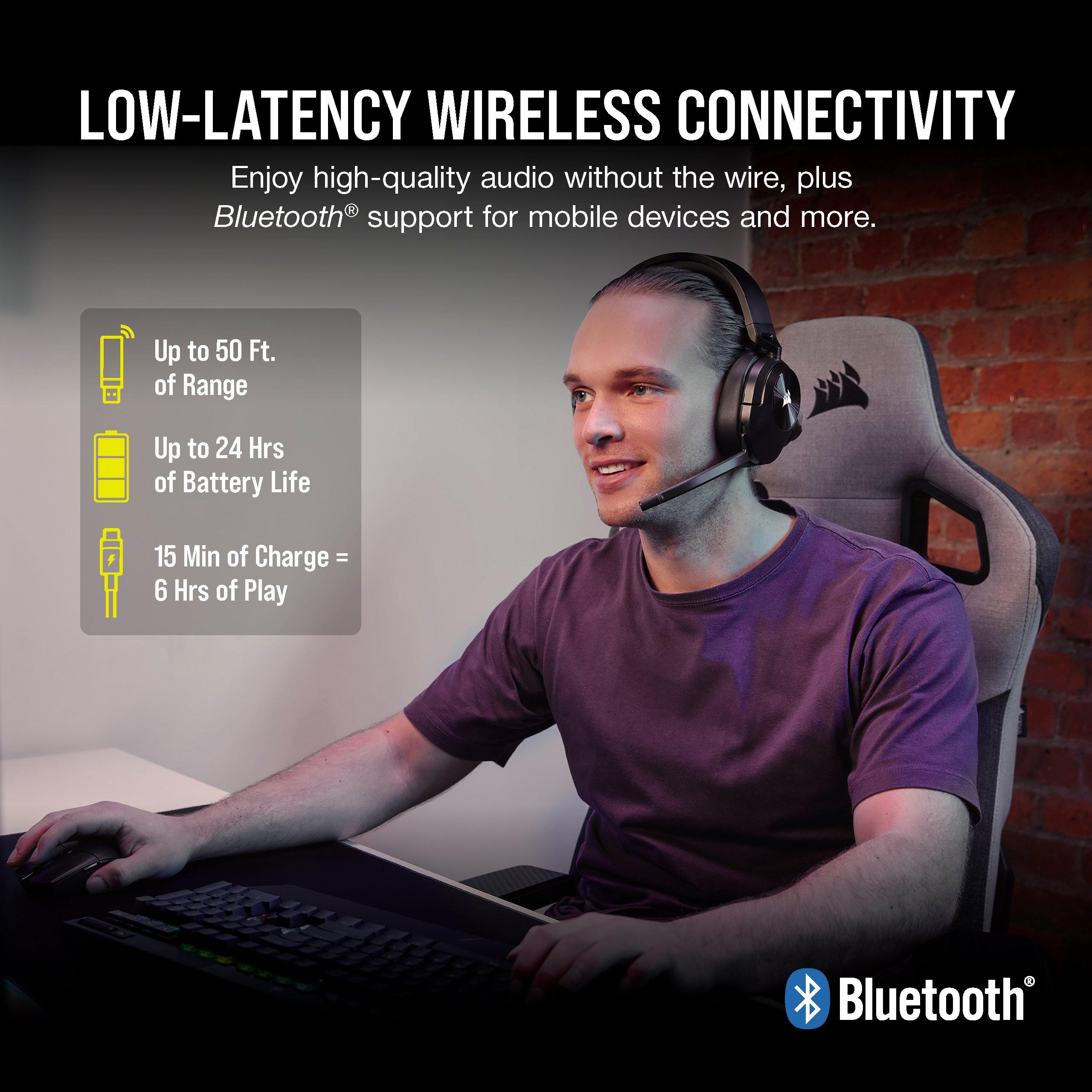 Low latency wireless online headset