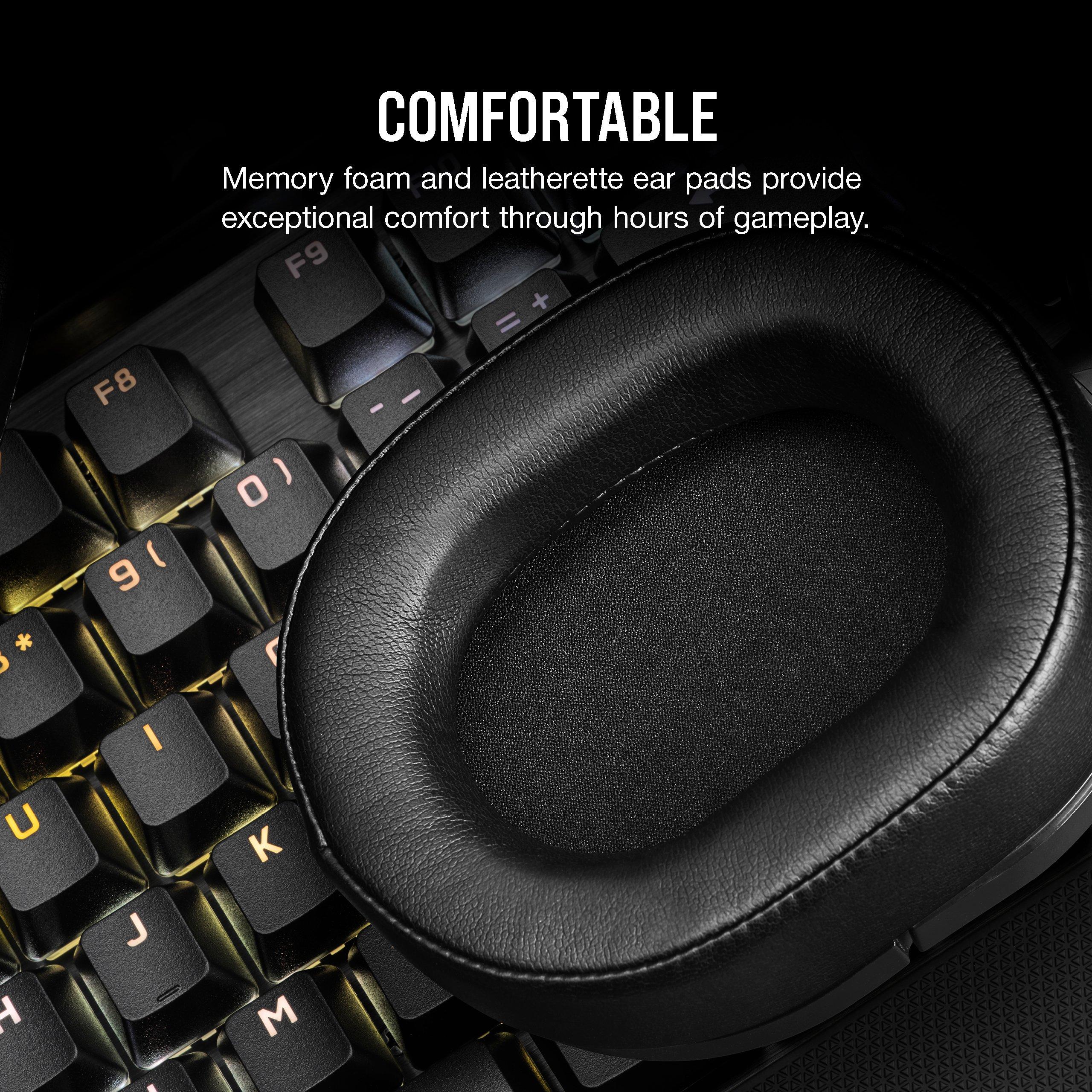 CORSAIR HS55 Wireless Core Carbon Gaming Headset for PC