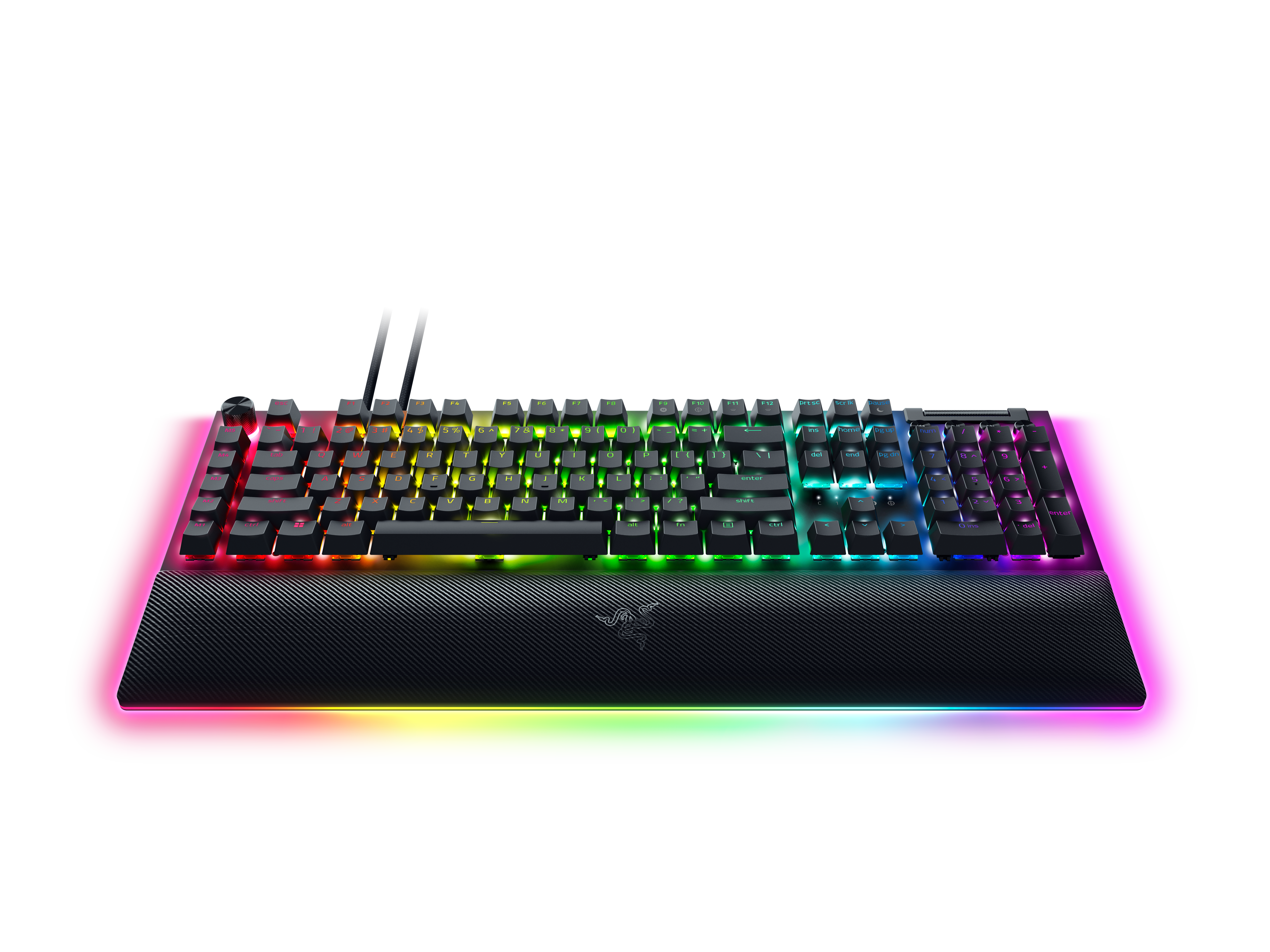 Razer BlackWidow V4 Pro Wired Mechanical Gaming Keyboard Green Mechanical Switches, Chroma RGB Lighting - Black