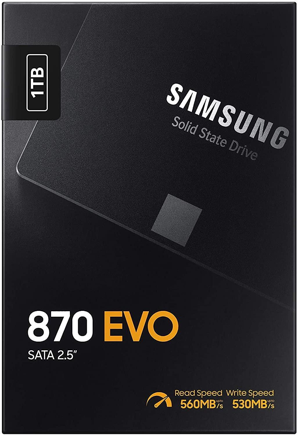 Samsung 870 EVO 1TB 2.5-in SATA III Internal SSD Single Unit