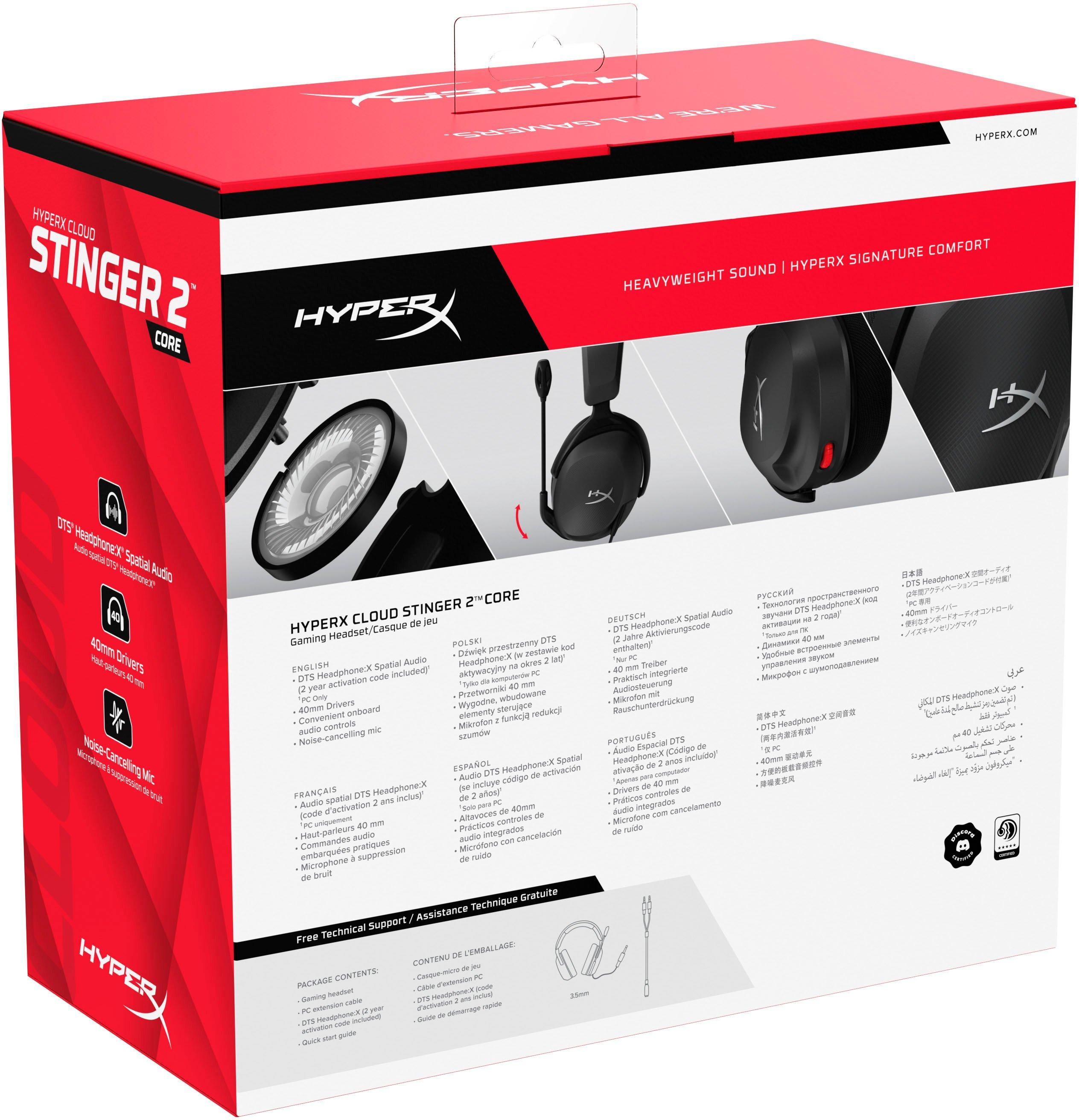 AURICULAR HYPERX CLOUD STINGER 2 CORE GAMING (683L9AA)