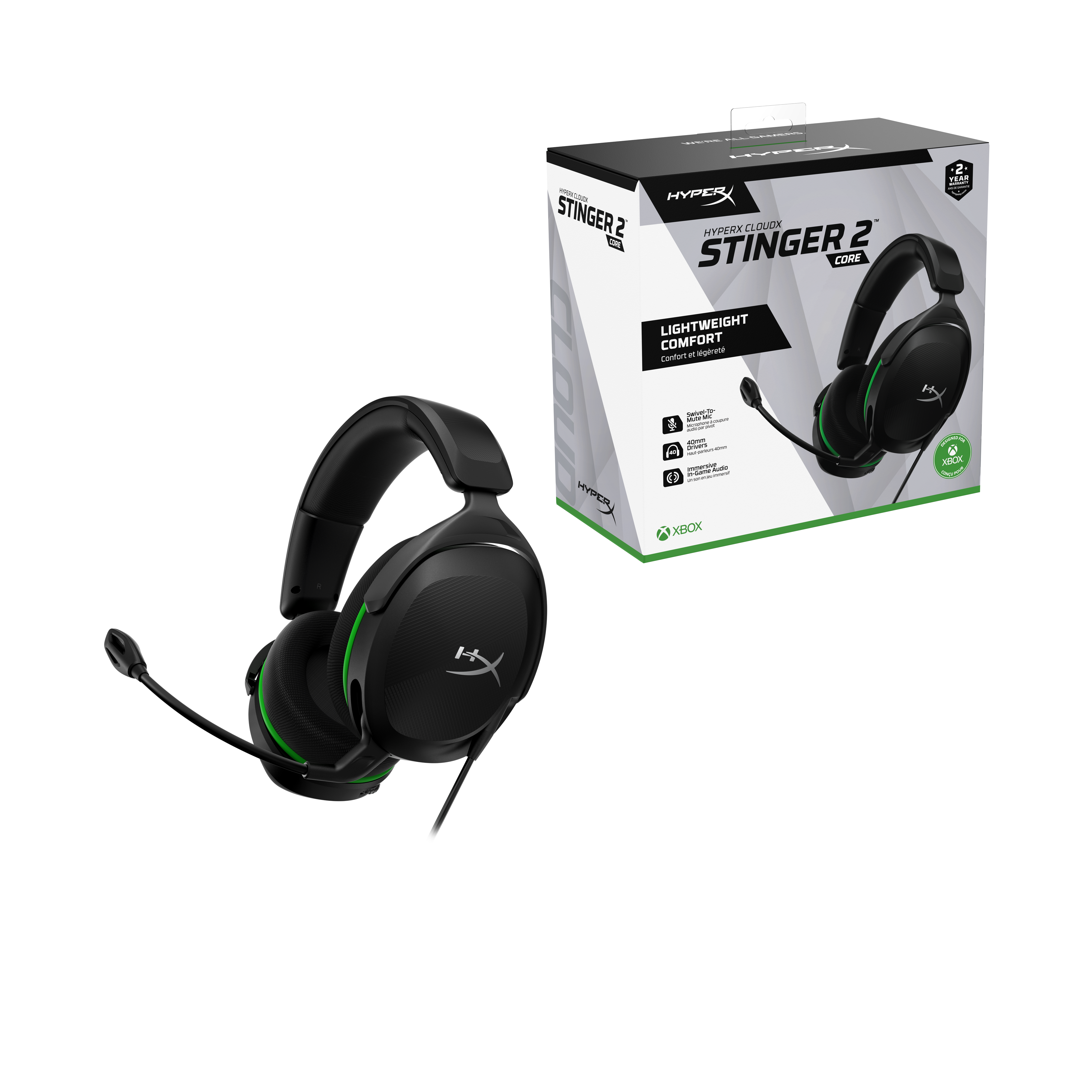 Gaming Headset Series and GameStop One X/S Cloud | HyperX 2 Xbox Xbox Stinger for Core Wired