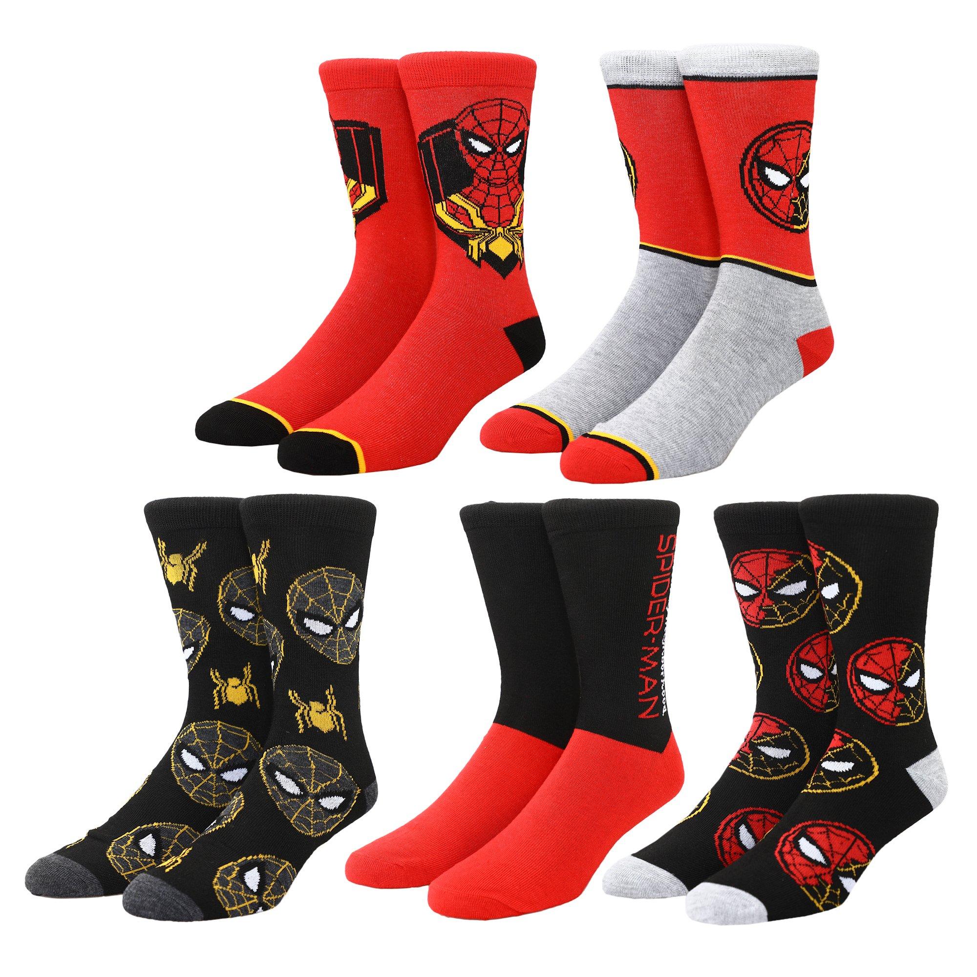 Men's Marvel Comics Spider-Man 5-Pack Socks