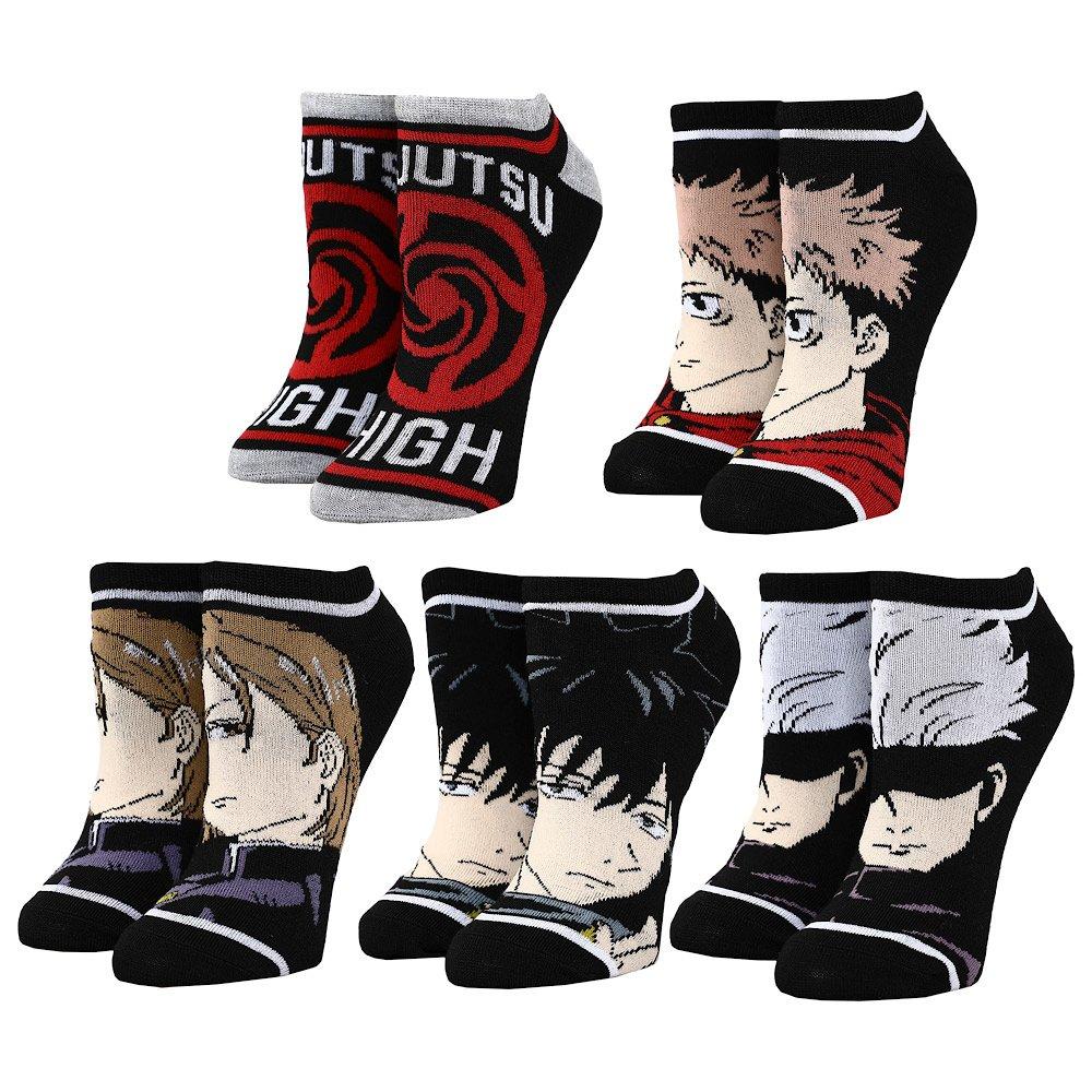 list item 1 of 6 Jujutsu Kaisen Mix and Match Ankle Socks 5 Pack