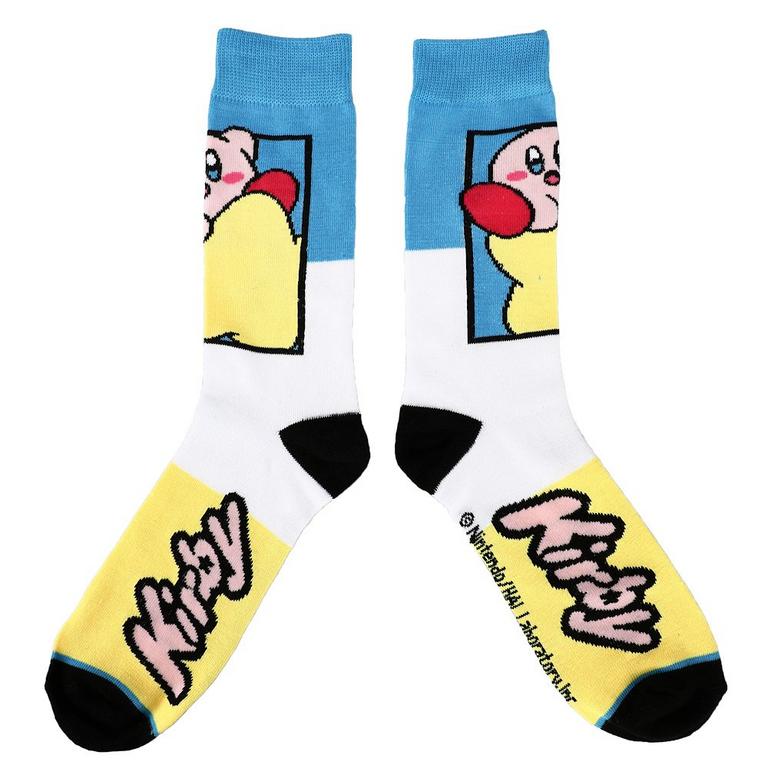 Kirby Character Two-Tone Crew Socks 5 Pack