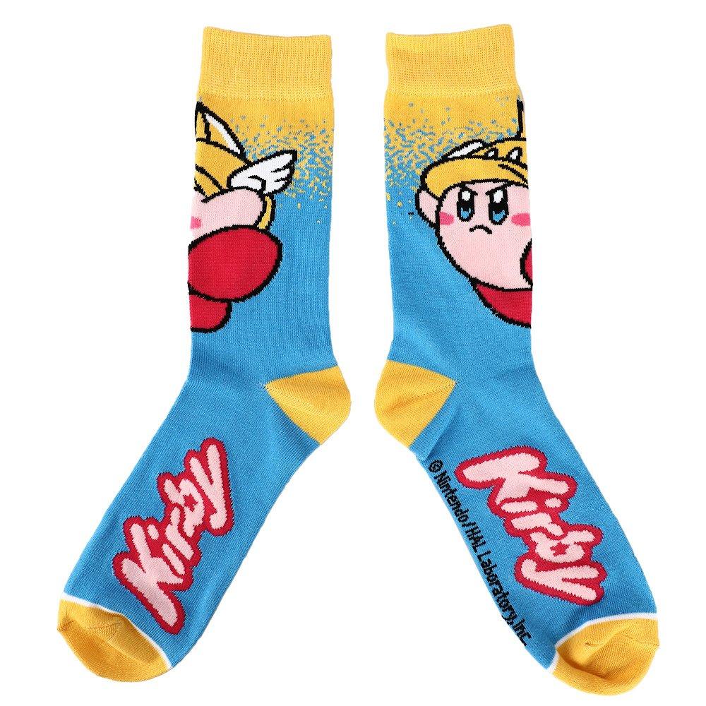 list item 5 of 7 Kirby Character Two-Tone Crew Socks 5 Pack